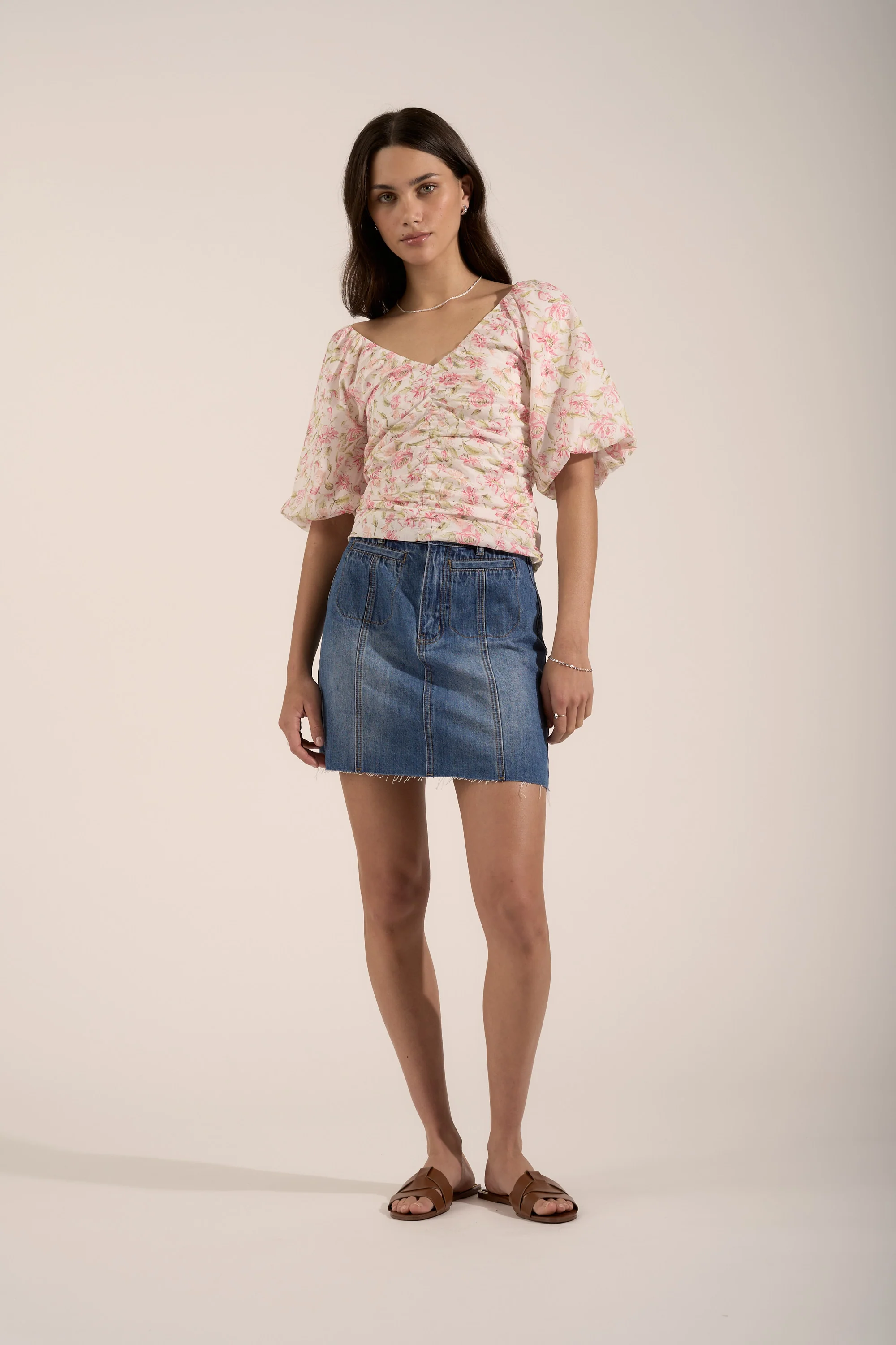Killarney Denim Mini Skirt - Image 3