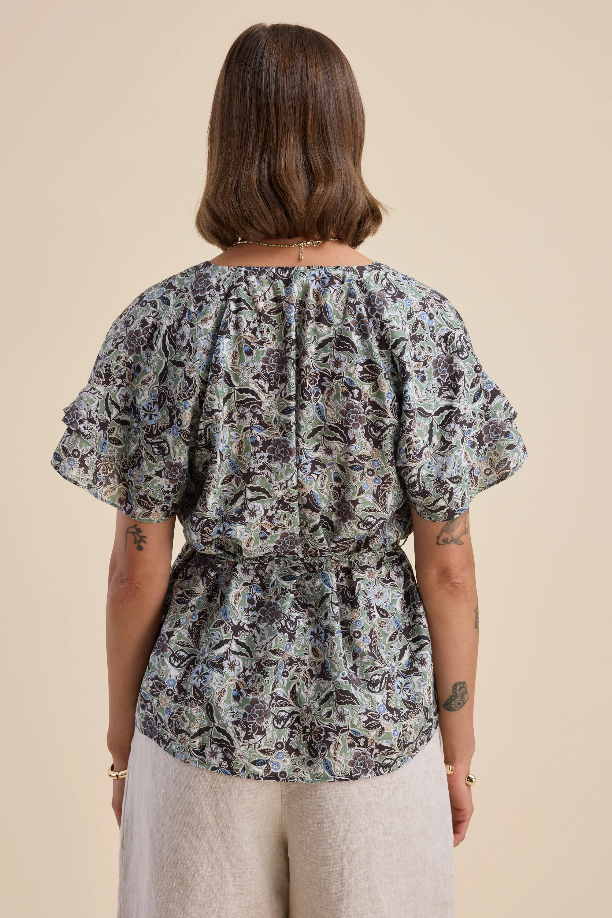 Layla Flutter Sleeve Top - Image 6
