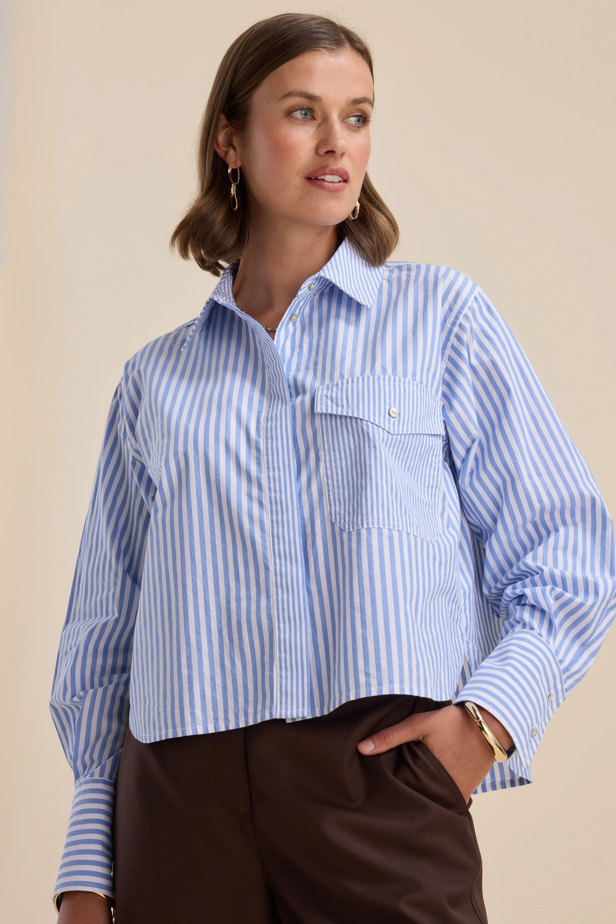 Leah Stripe Detail Shirt - Image 2