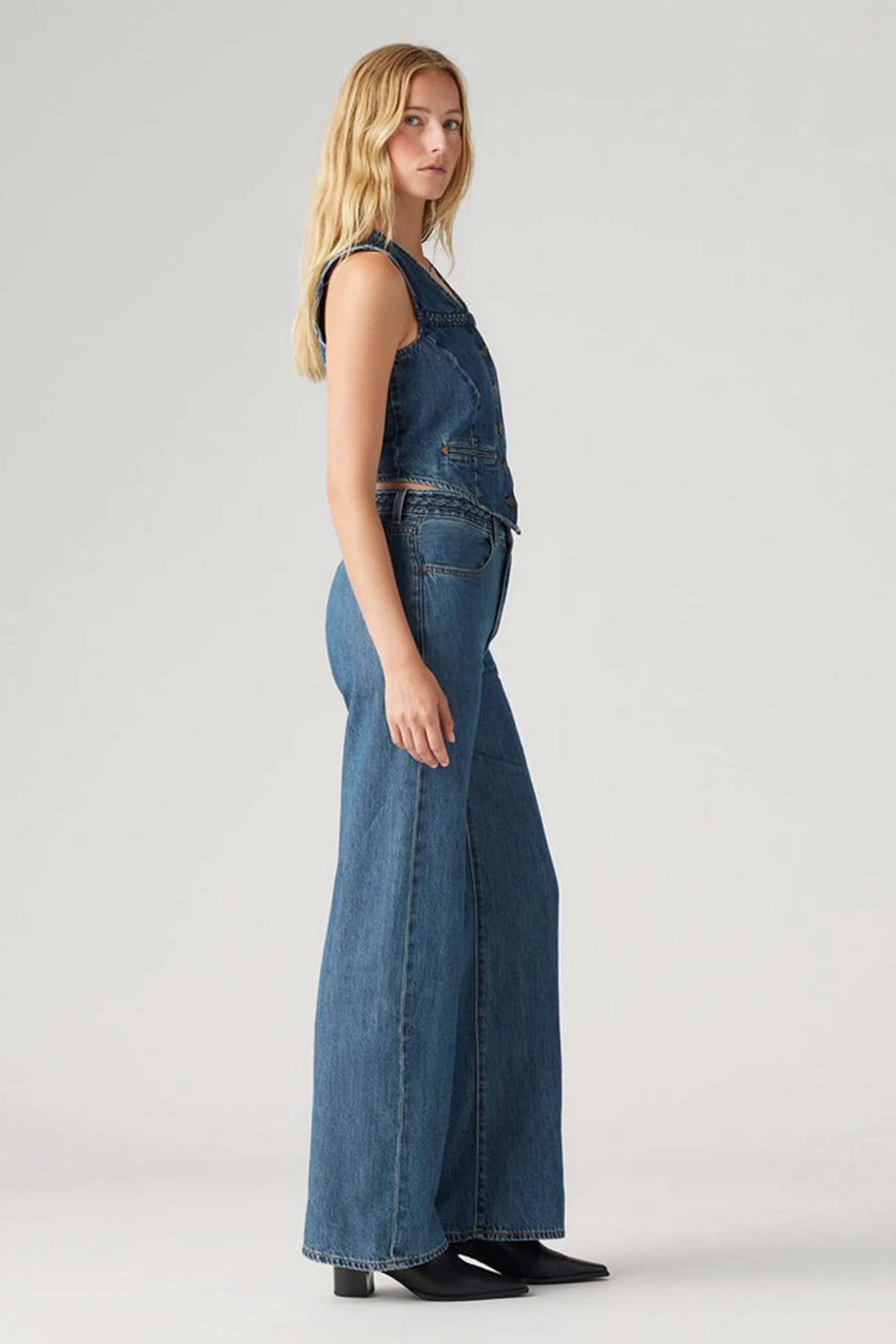 Levi's Ribcage Braided Wide Leg Jeans - Image 3