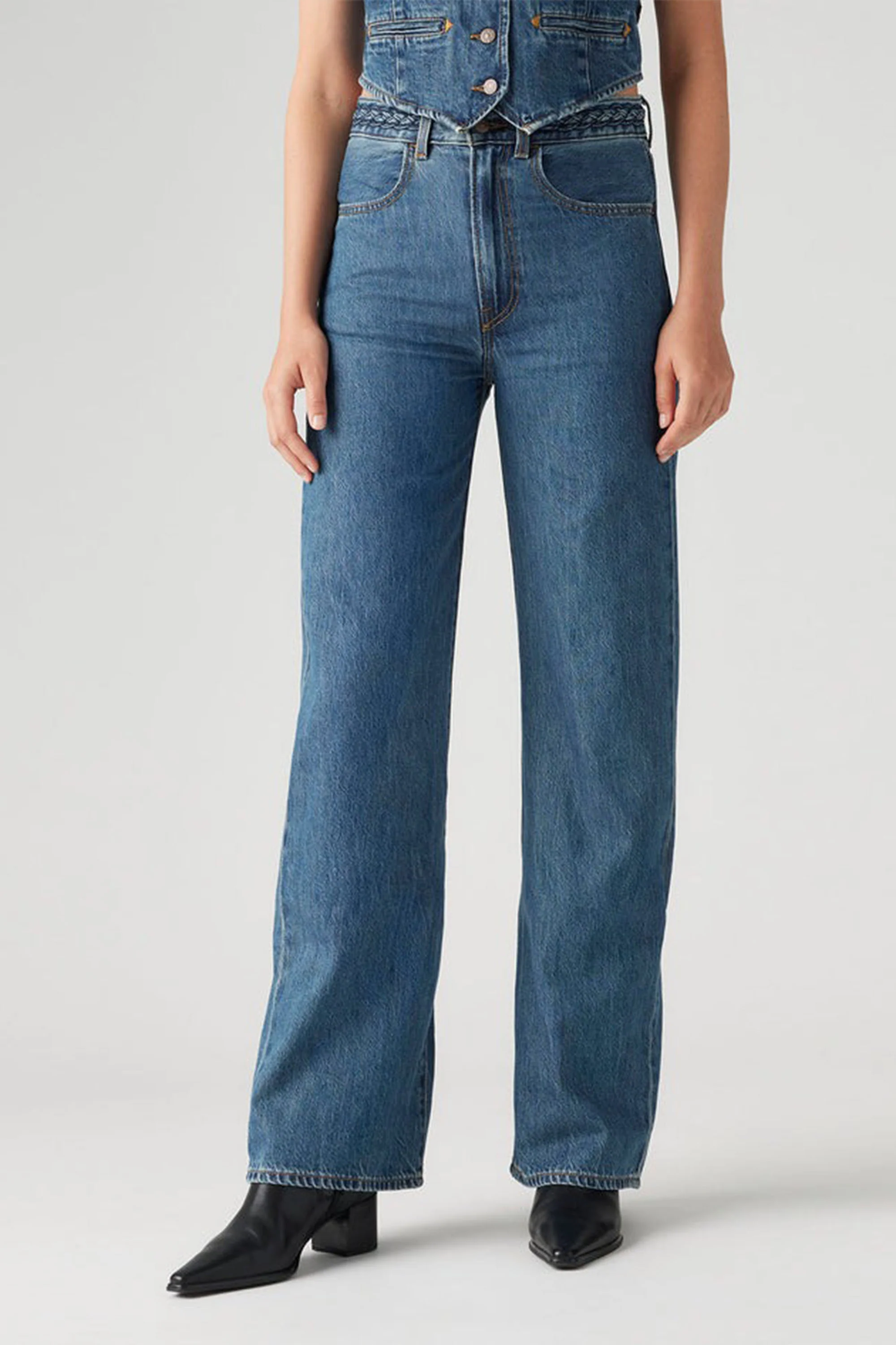 Levi's Ribcage Braided Wide Leg Jeans - Image 4