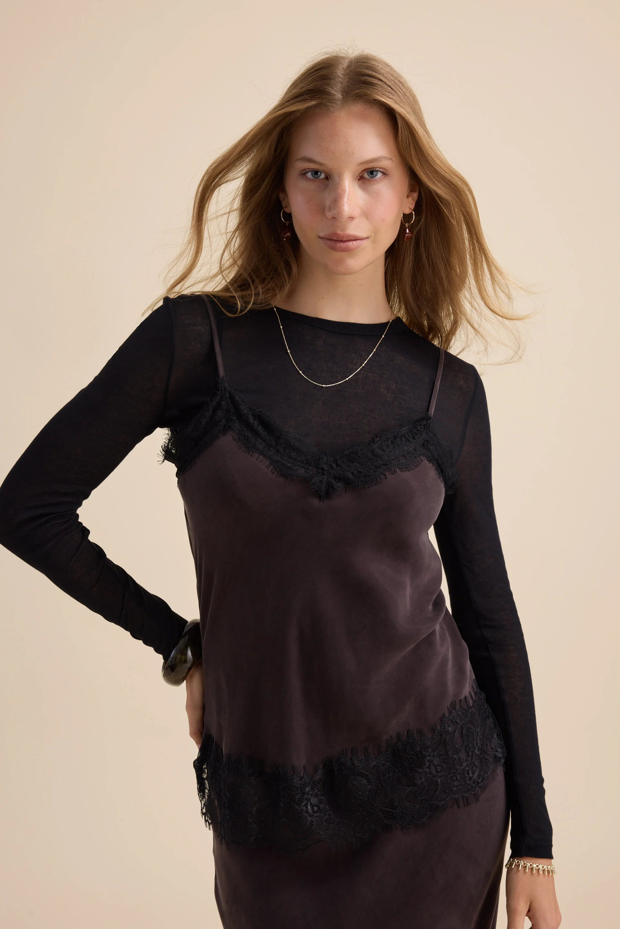 Lola Lace Detail Cami - Image 3