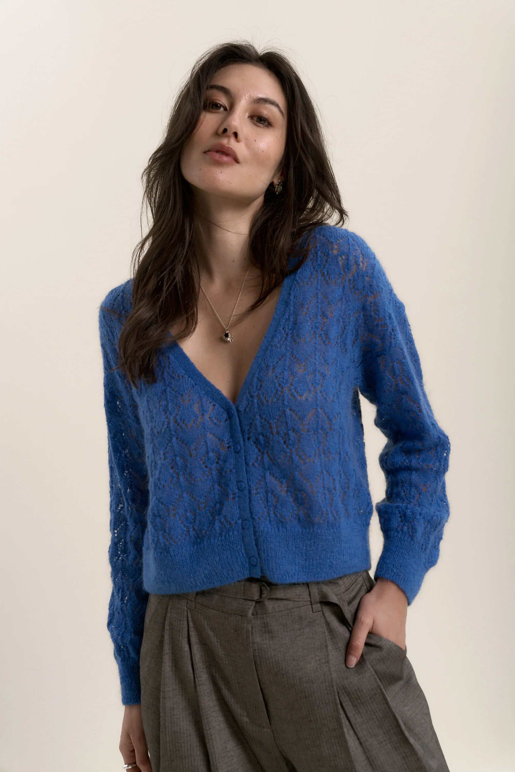 Lola Lace Knit Cardigan - Image 3