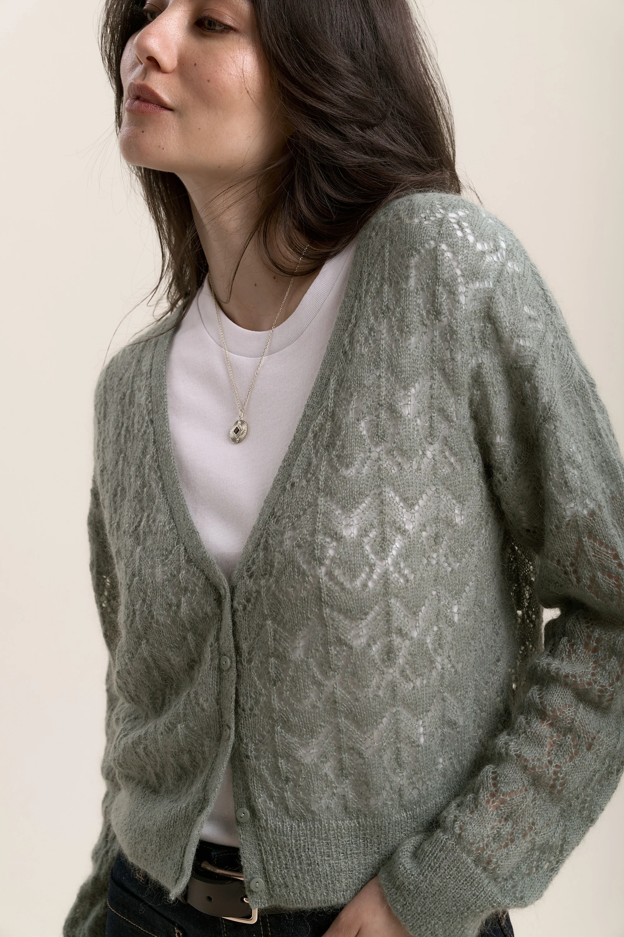 Lola Lace Knit Cardigan - Image 3
