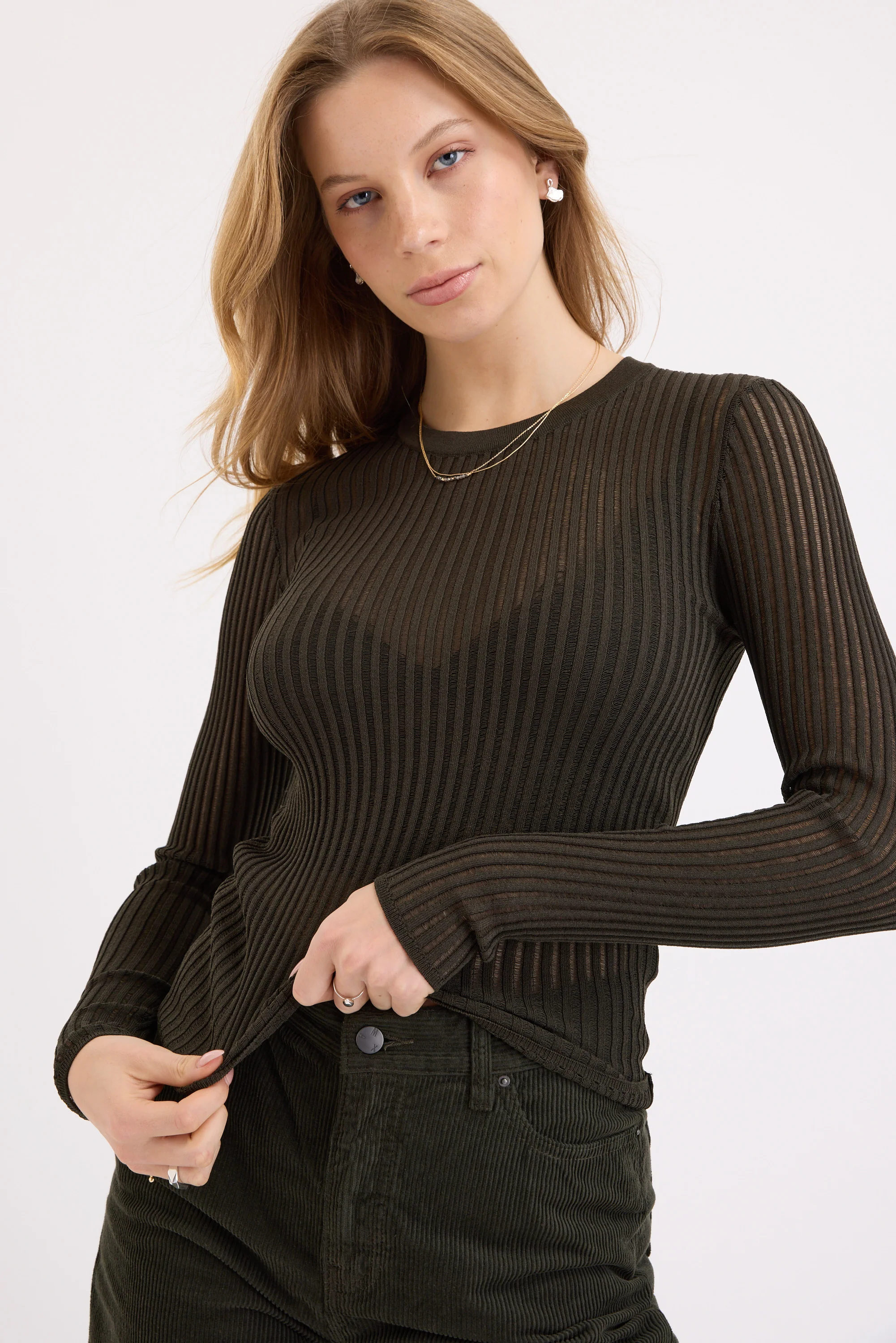 Lola Ladder Knit Layering Top - Image 3