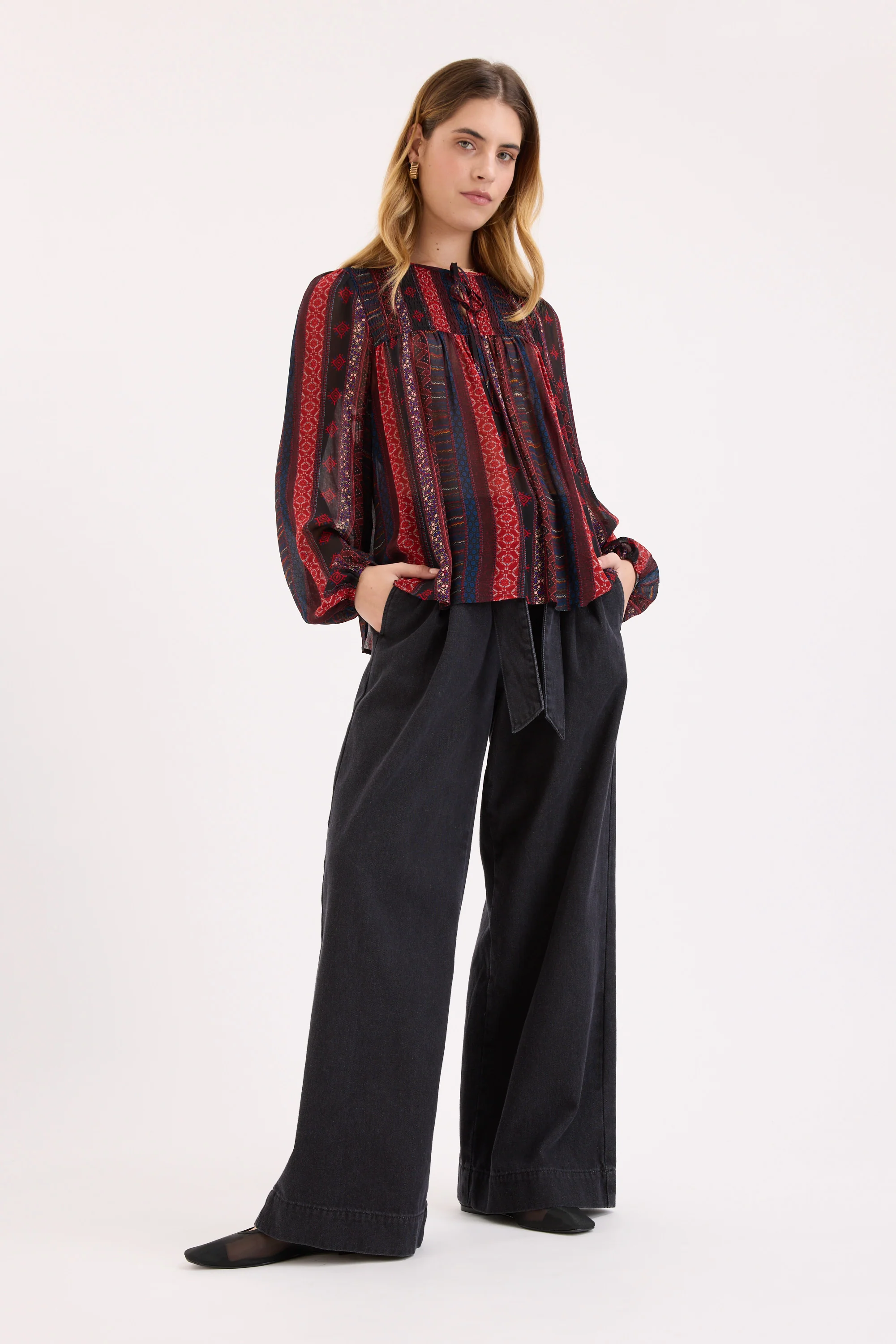 Lorelai Shirred Detail Blouse - Image 2