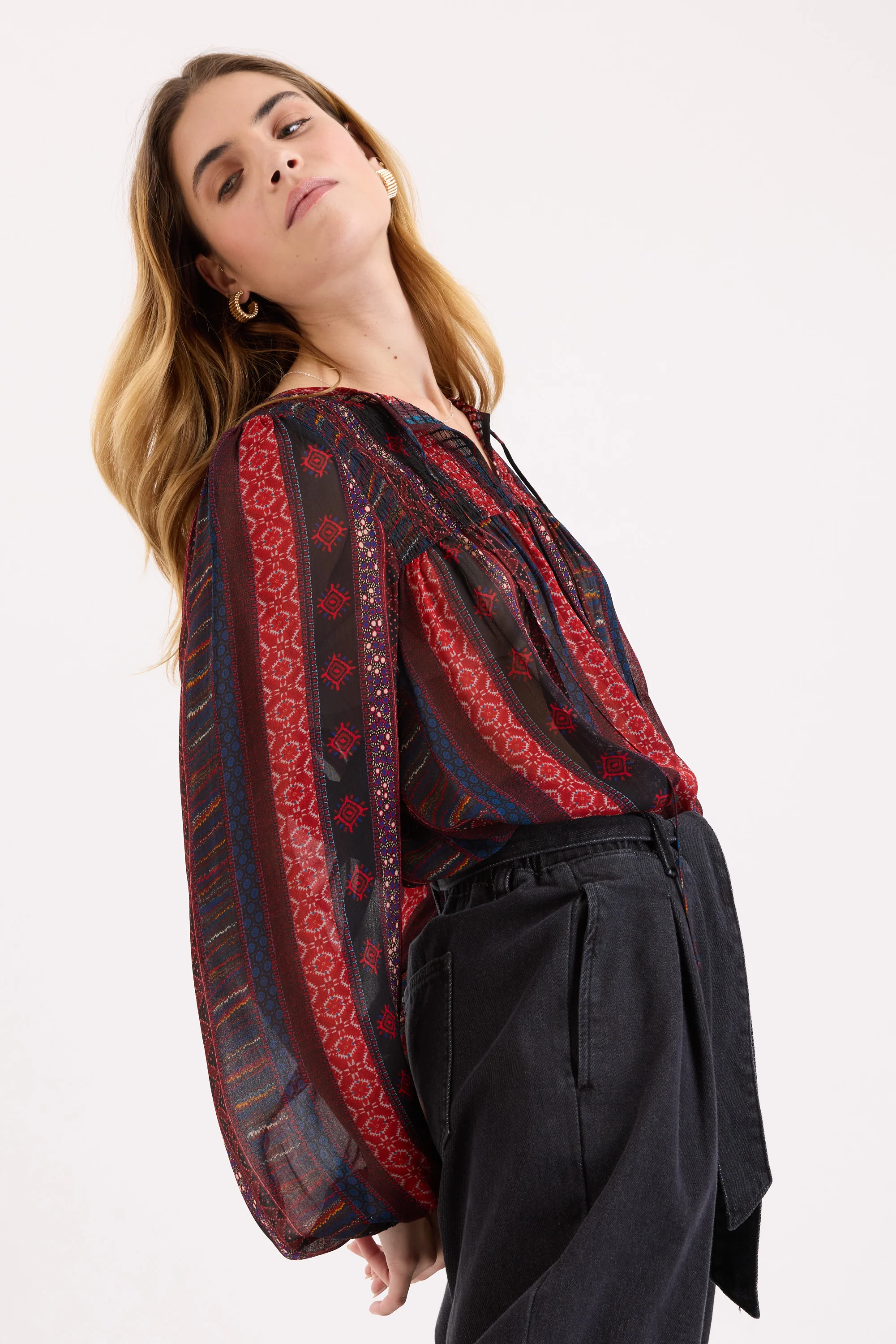 Lorelai Shirred Detail Blouse - Image 4