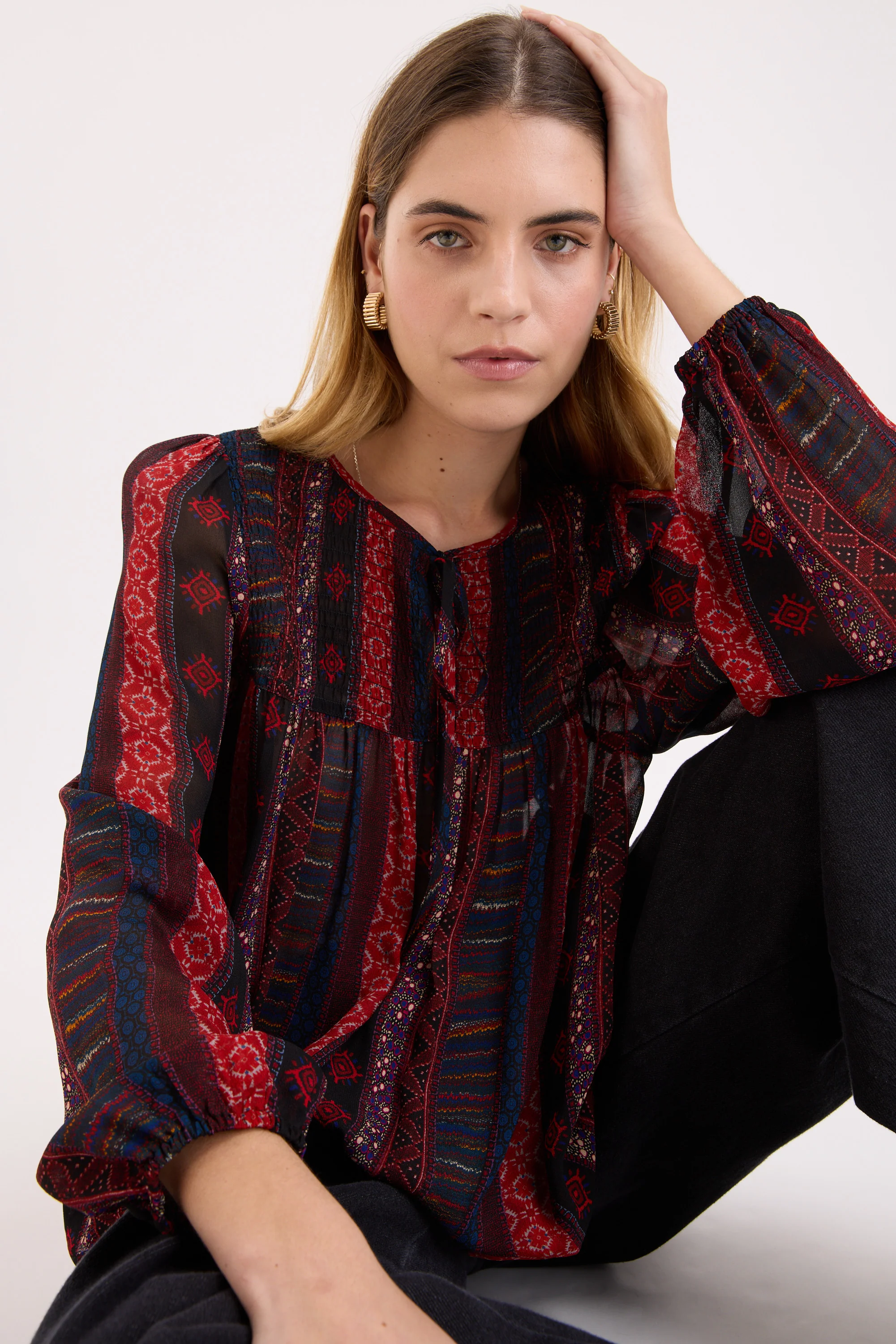 Lorelai Shirred Detail Blouse - Image 5