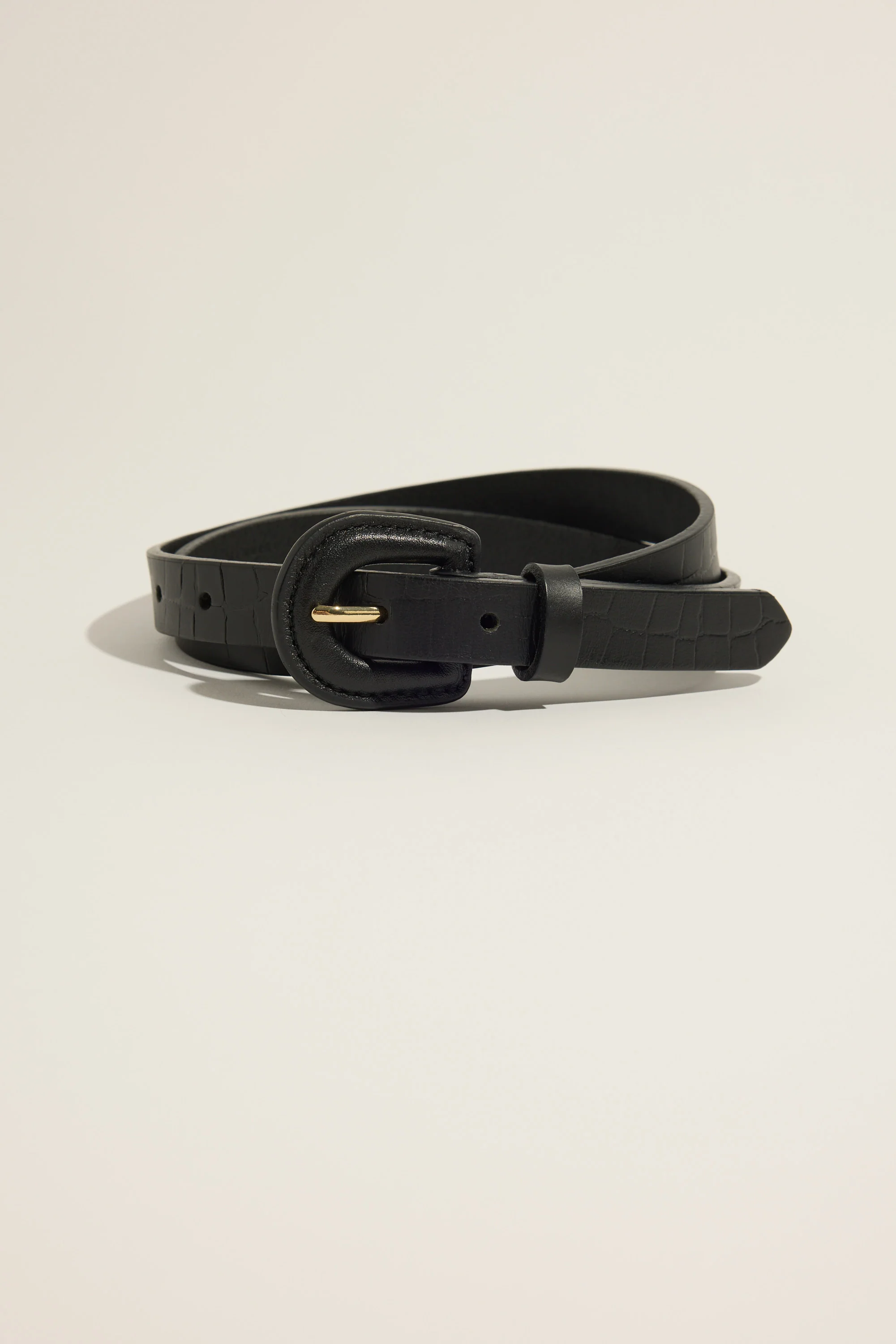 Lucia Skinny Covered Buckle Belt - Image 2
