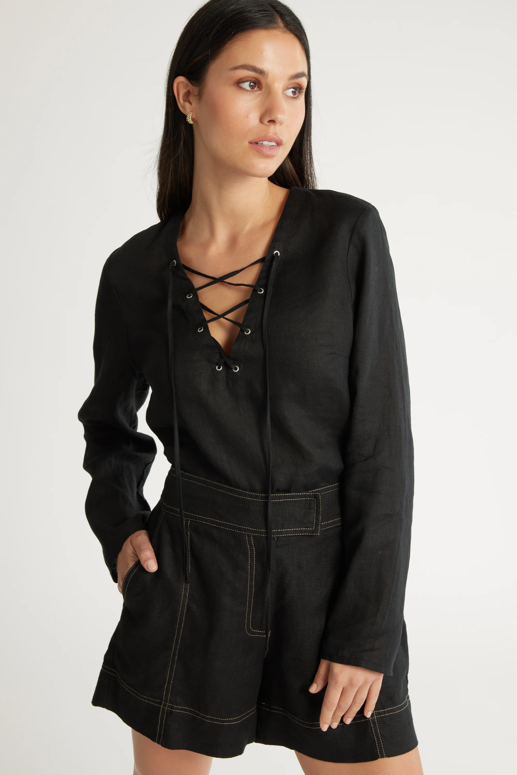 Lucia Tie Detail Top