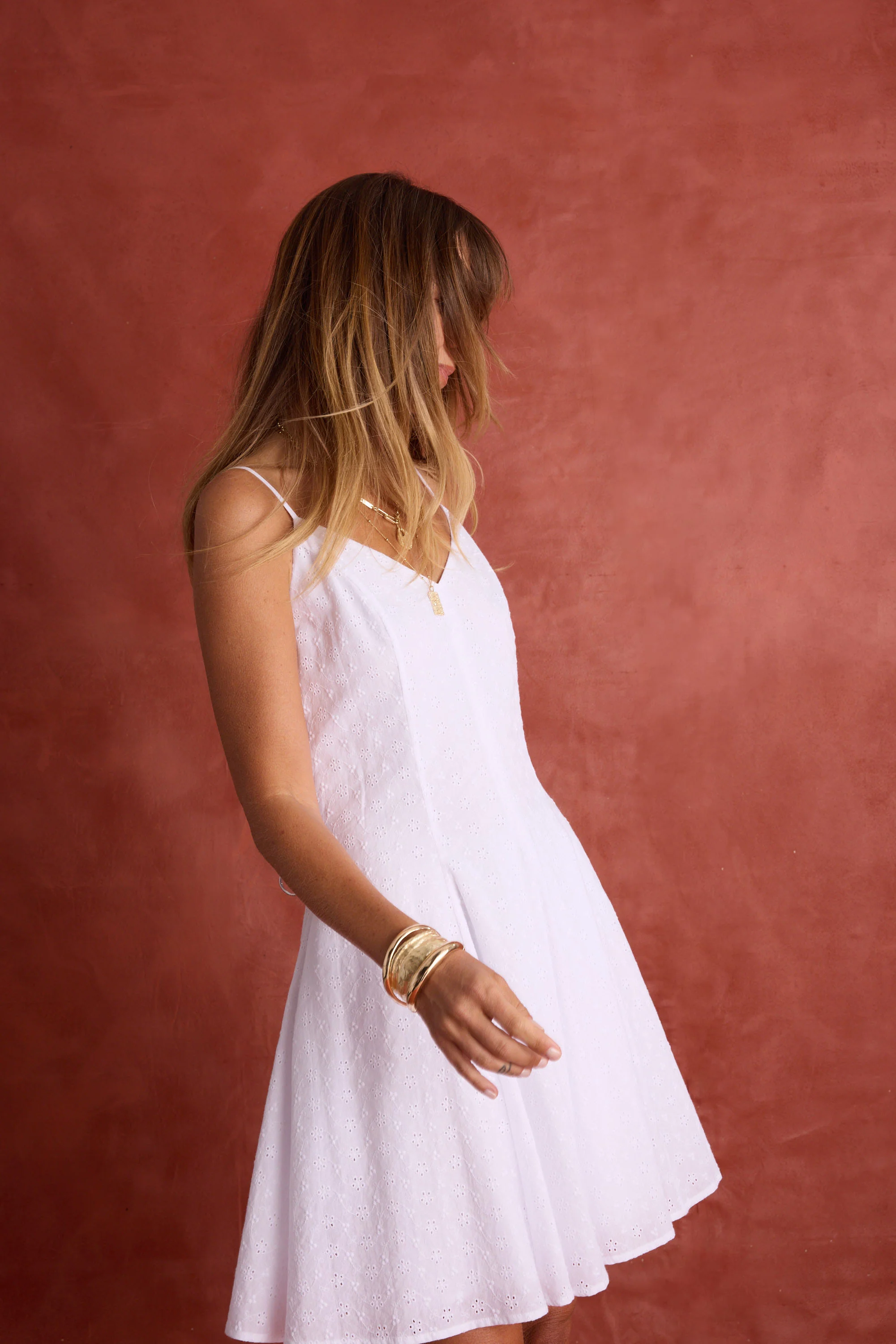 Mila Panelled Mini Dress - Image 5