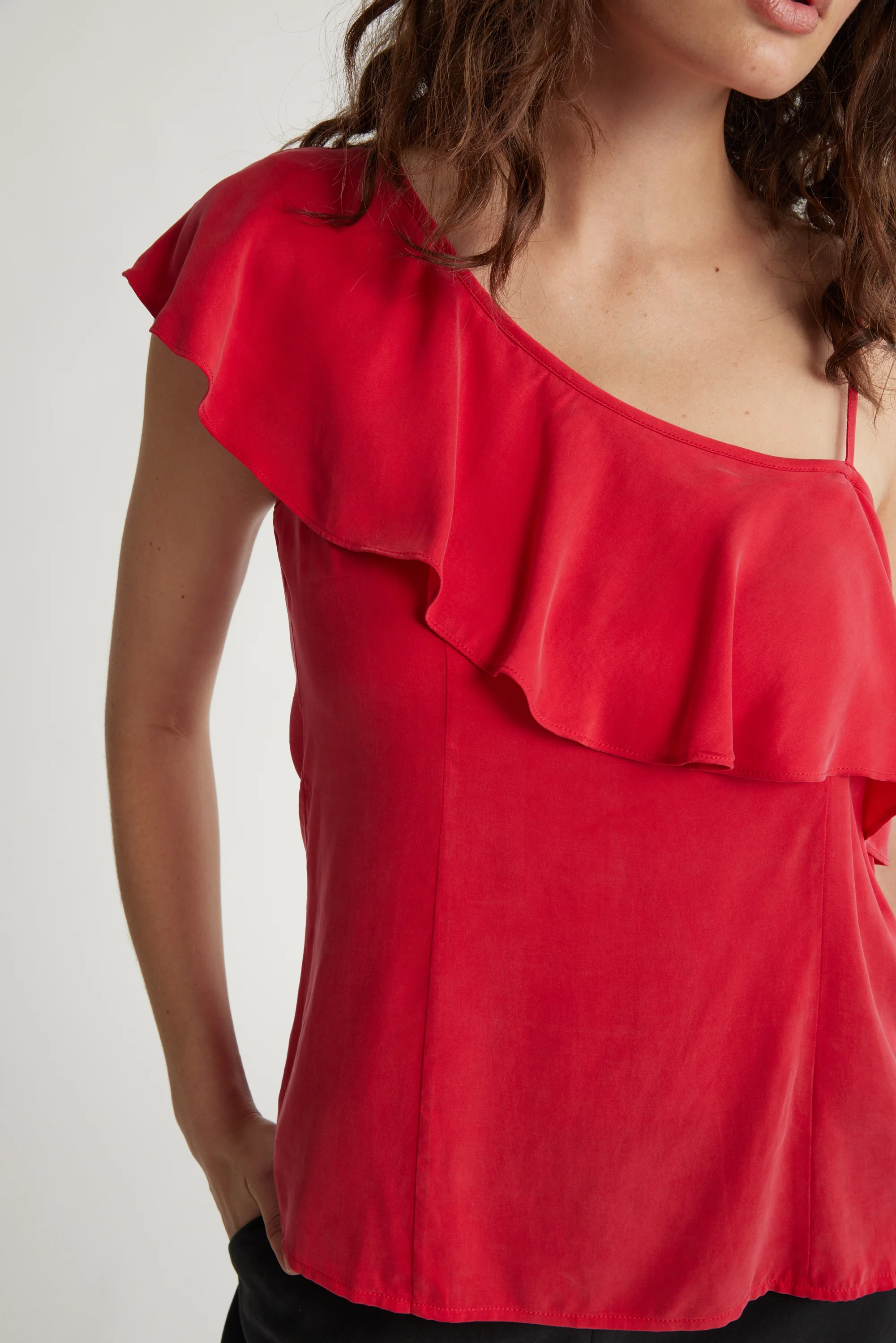 Molly Asymmetric Ruffle Top - Image 4