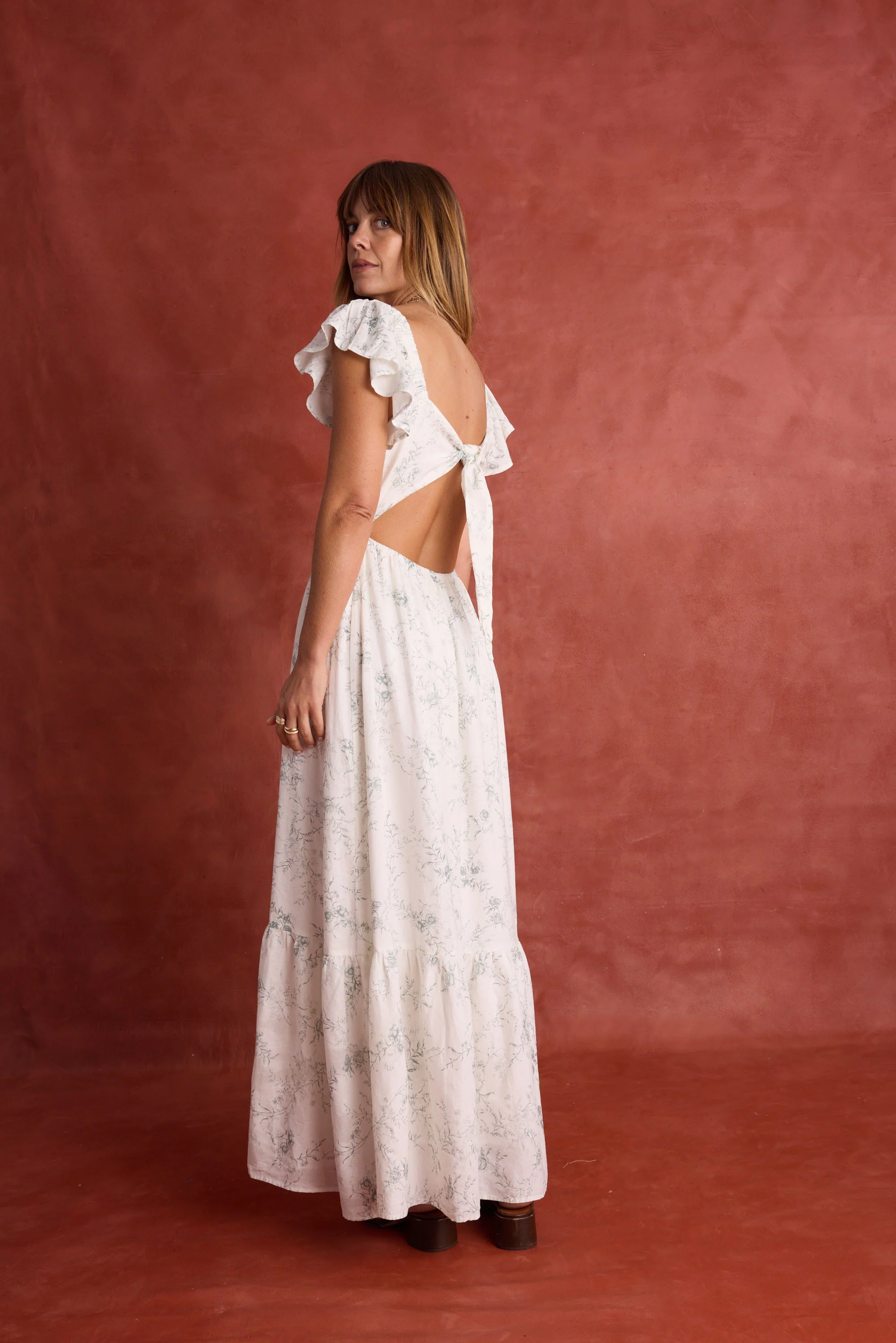 Noa Frill Sleeve Dress - Image 6