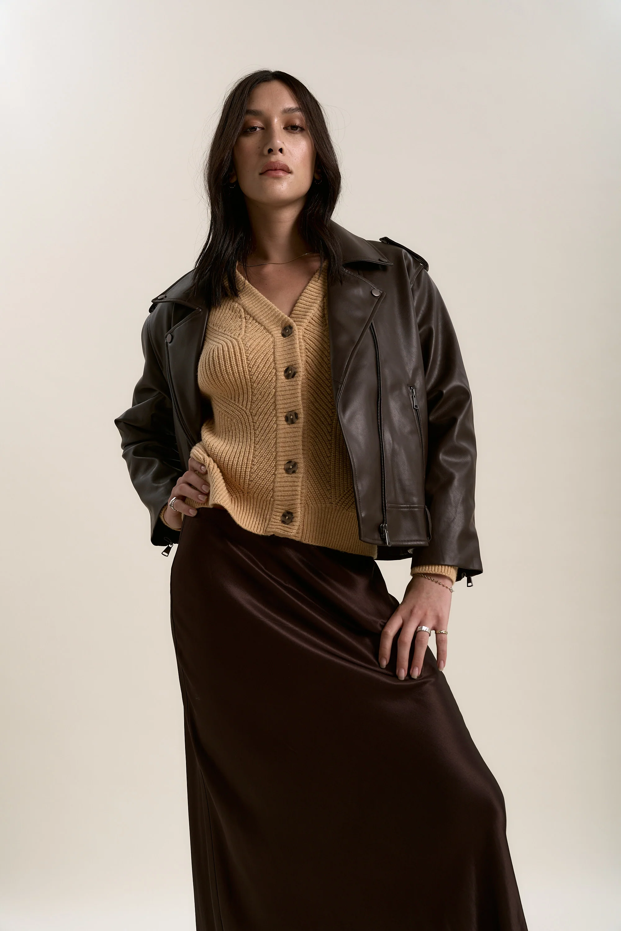 Olive Chunky Knit Cardigan - Image 4