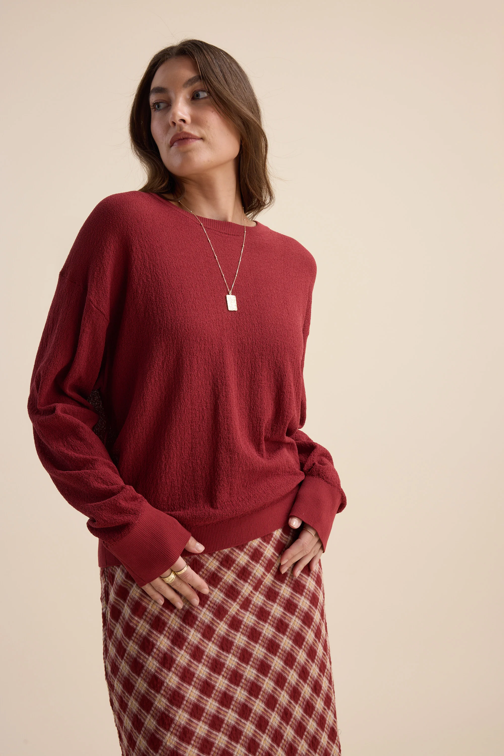 Oliver Textured Fine Knit Sweater - Image 3