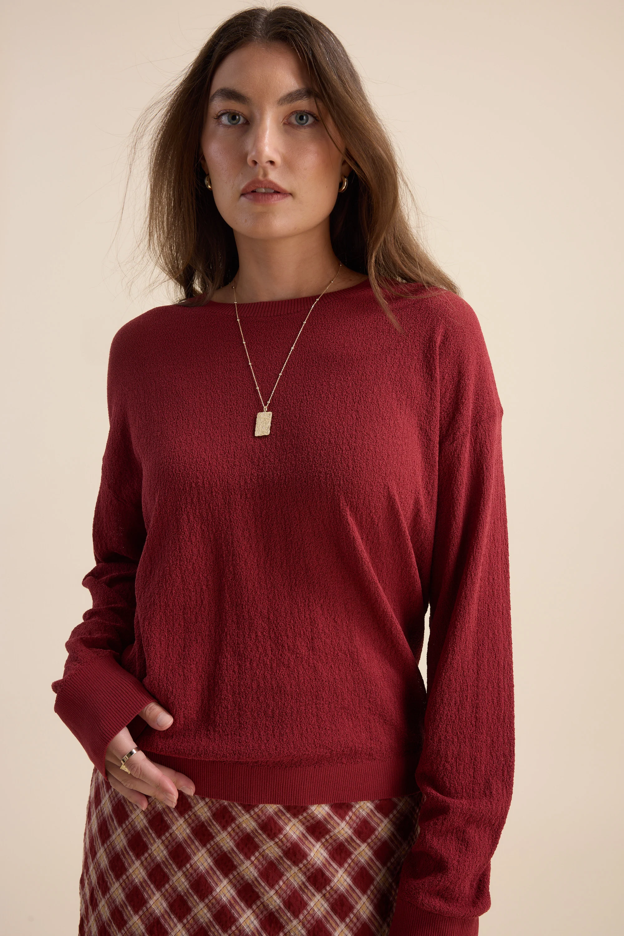 Oliver Textured Fine Knit Sweater - Image 4