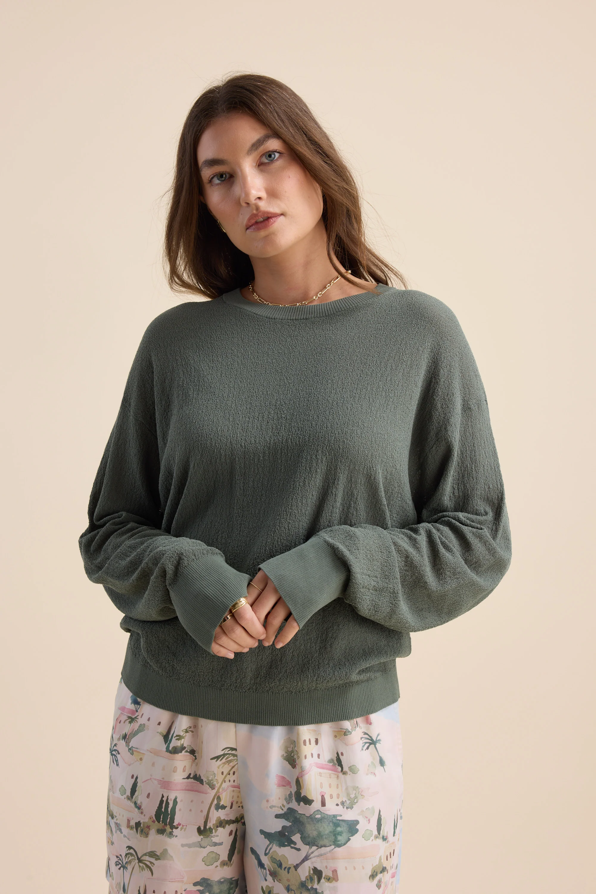 Oliver Textured Fine Knit Sweater - Image 2