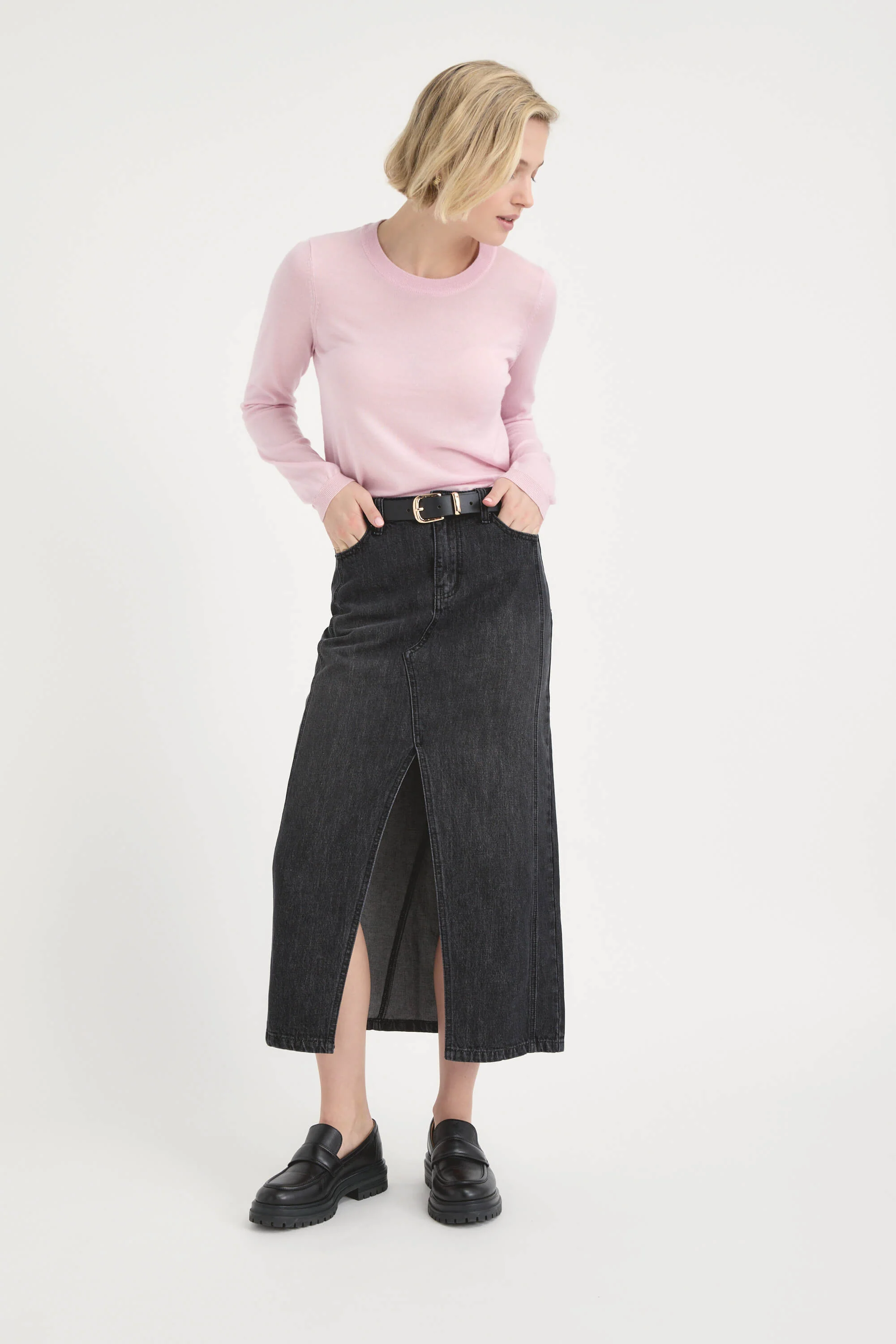 Paris Maxi Denim Skirt - Image 2