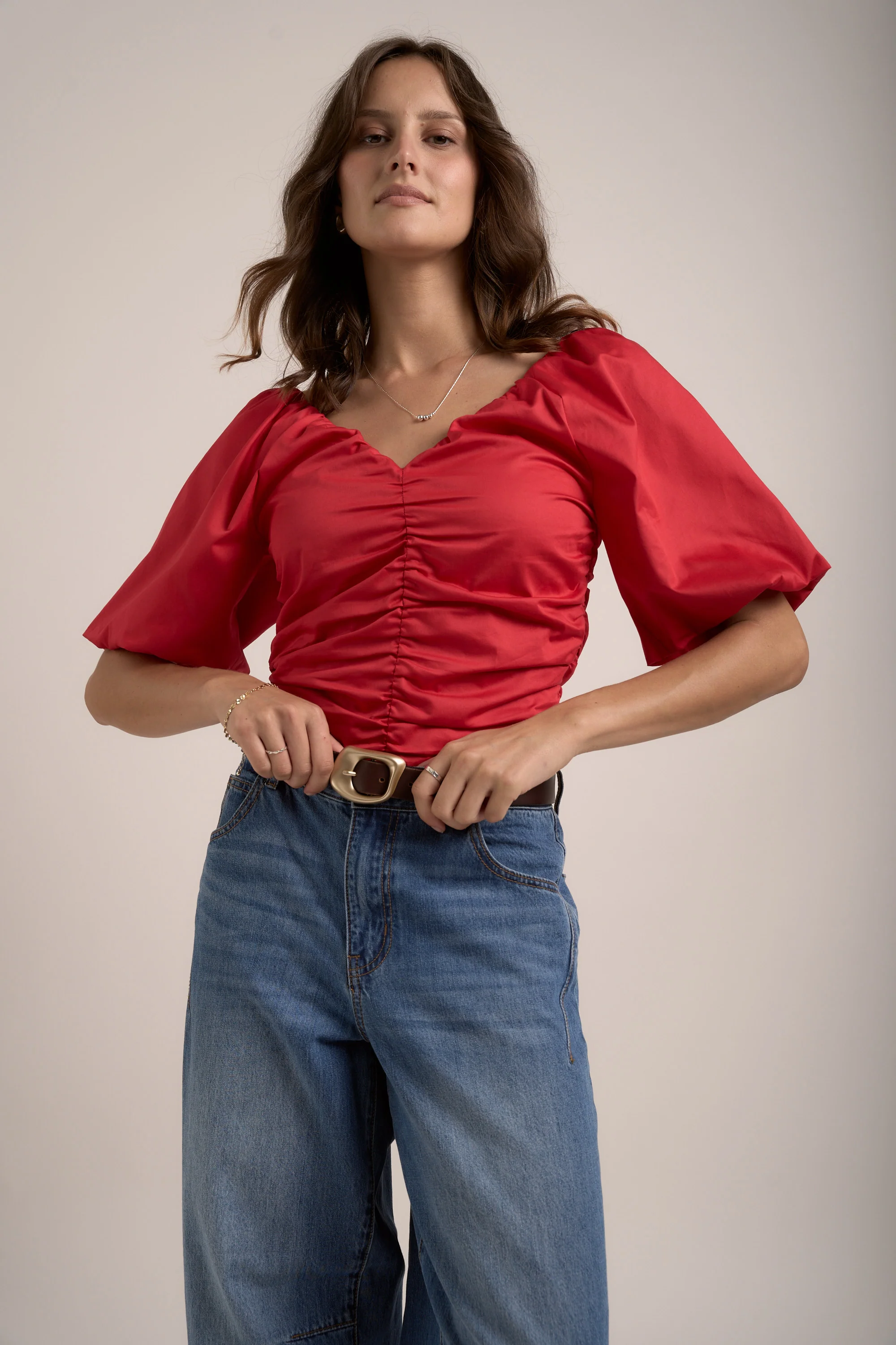 Petal Puff Detail Blouse - Image 3