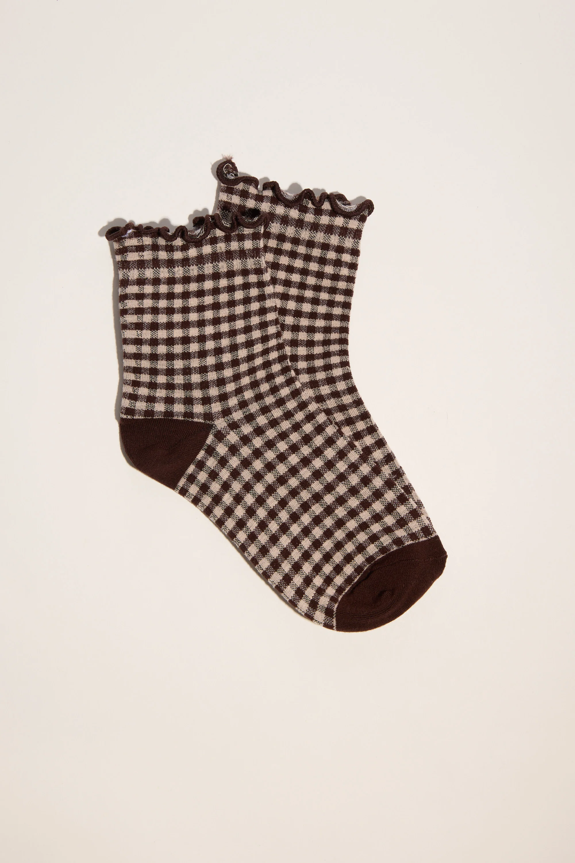 Rosie Gingham Ruffle Socks