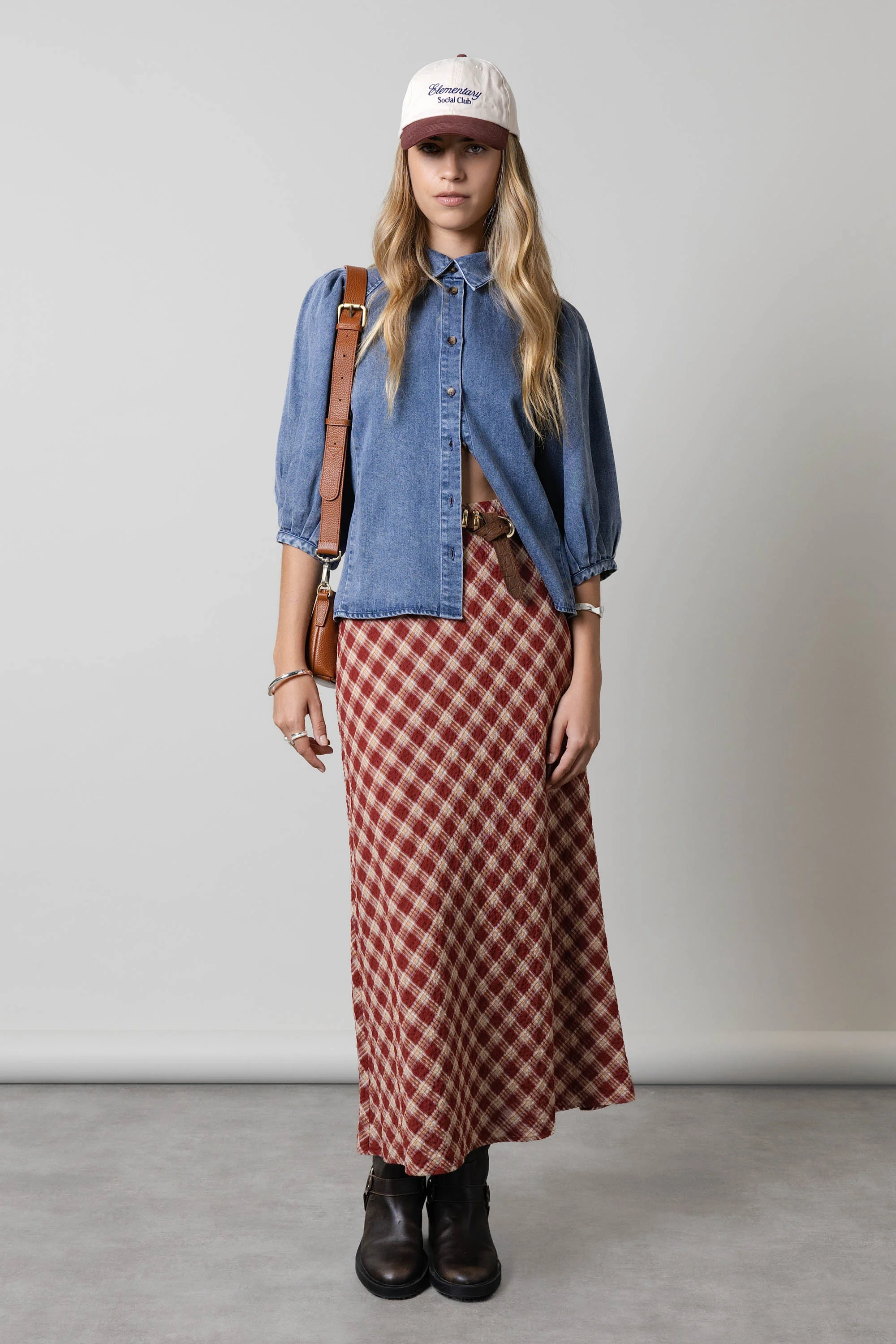 Ruby Denim Gather Sleeve Shirt - Image 4