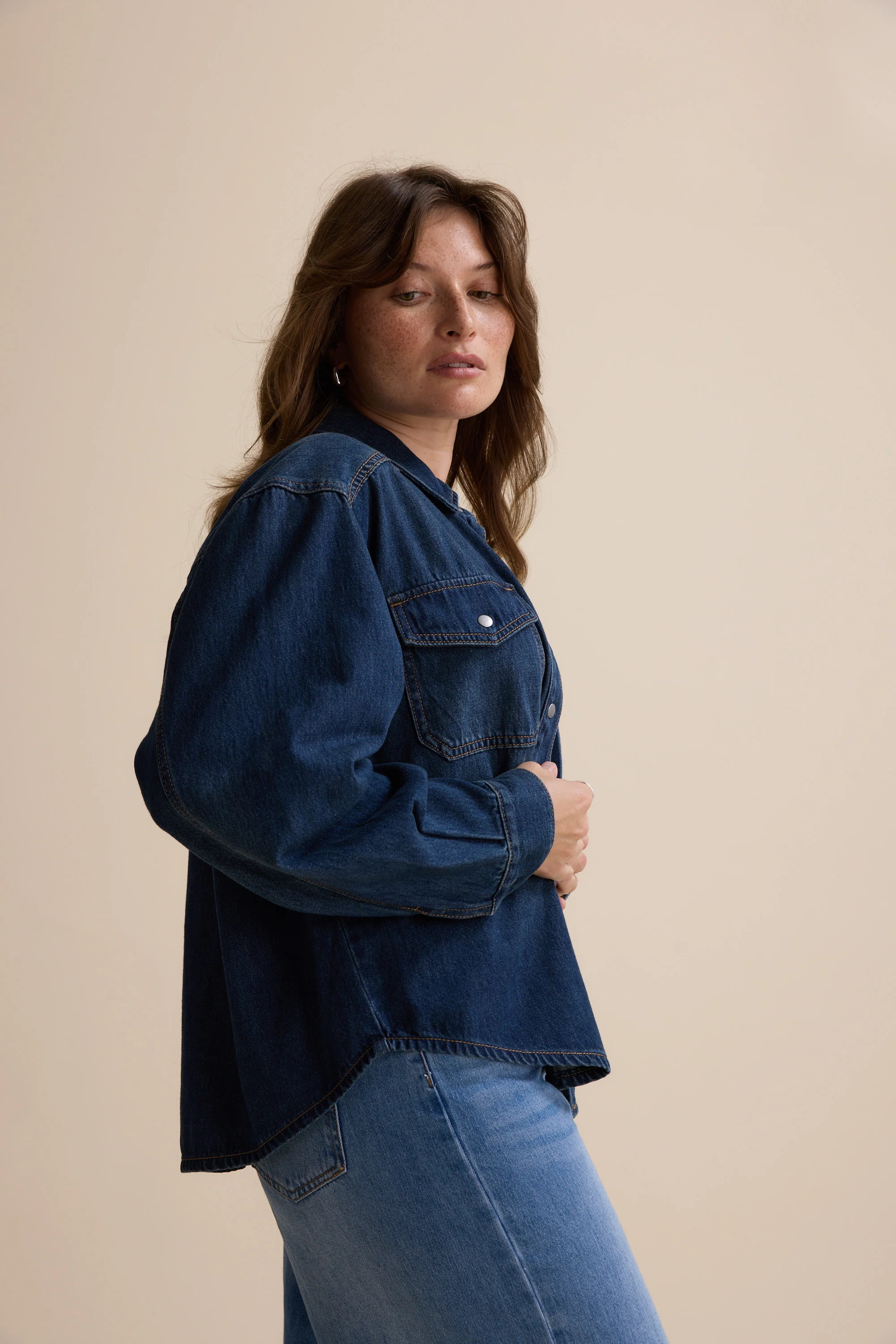 Sabrina Cropped Denim Jacket - Image 5