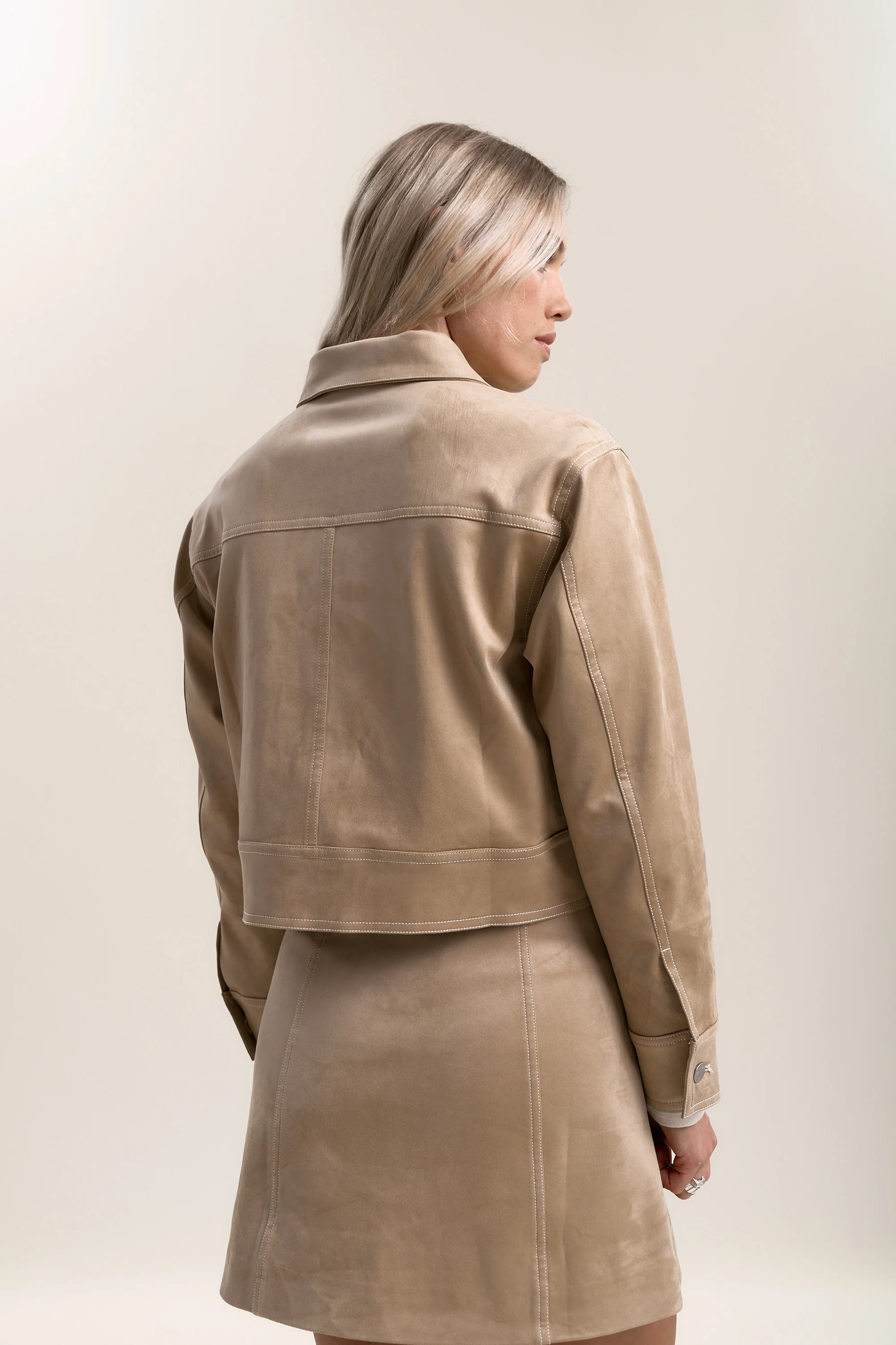 Sabrina Suedette Pocket Detail Jacket - Image 6