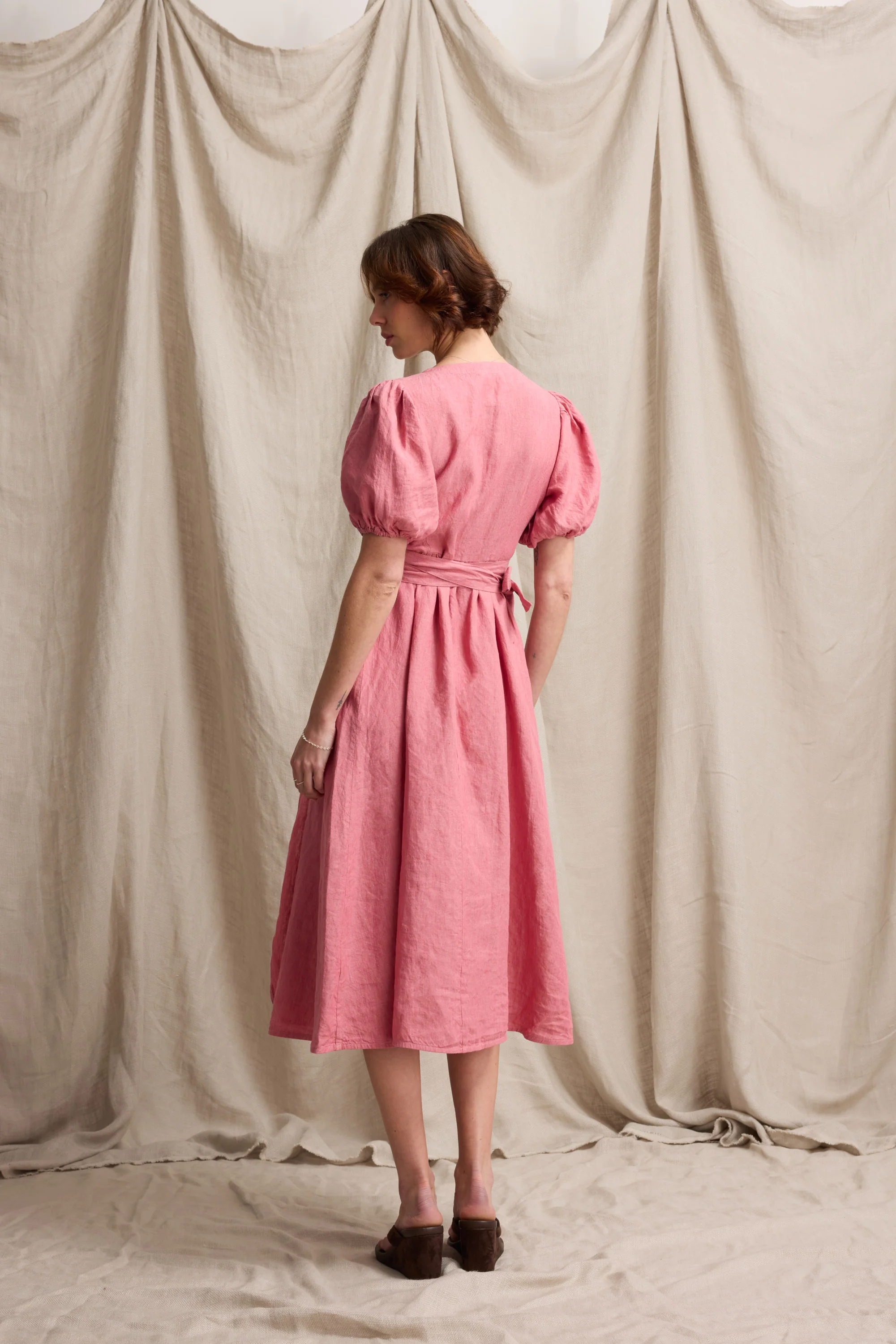 Sara Linen Wrap Dress - Image 6