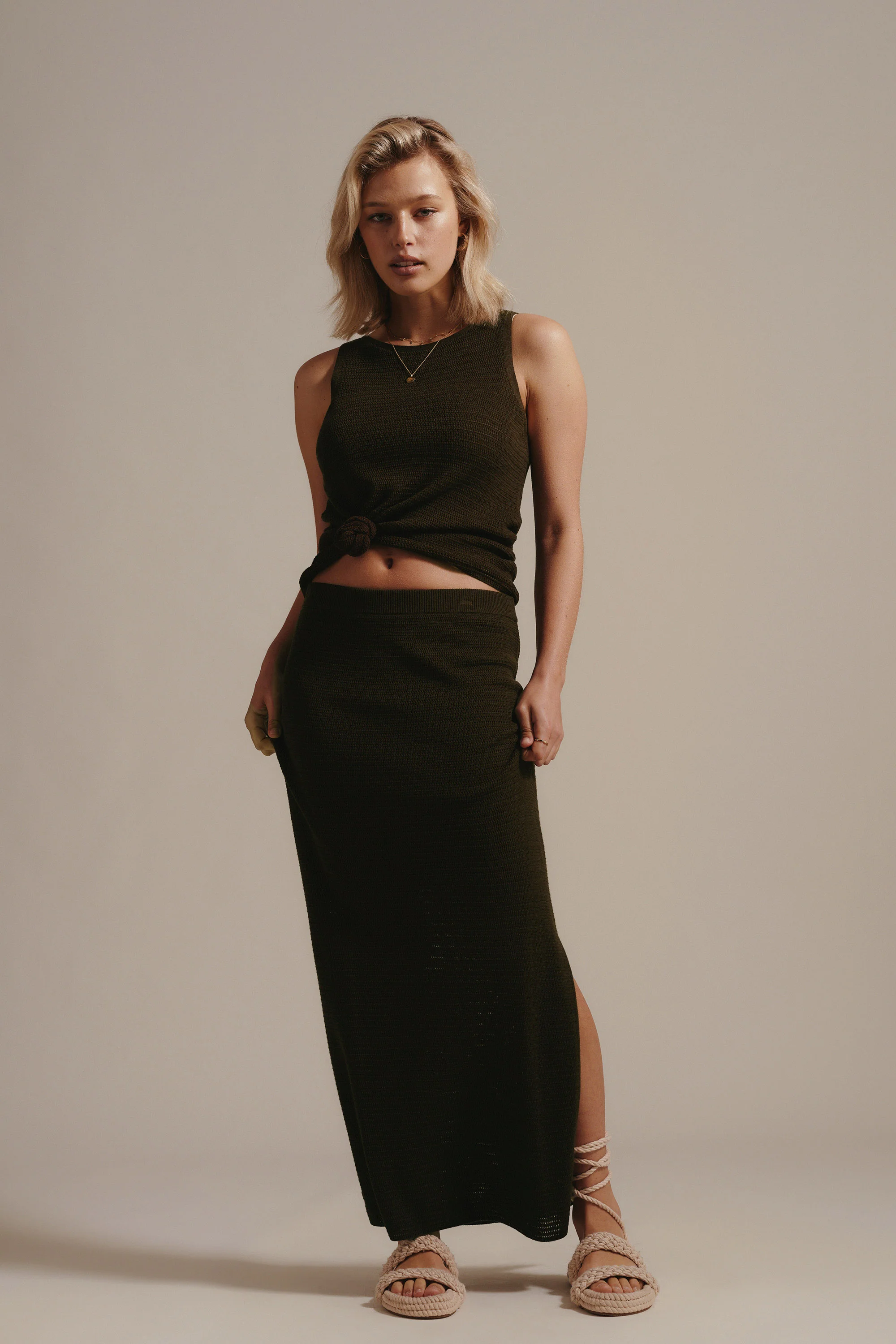 Saylor Knitted Maxi Skirt - Image 2