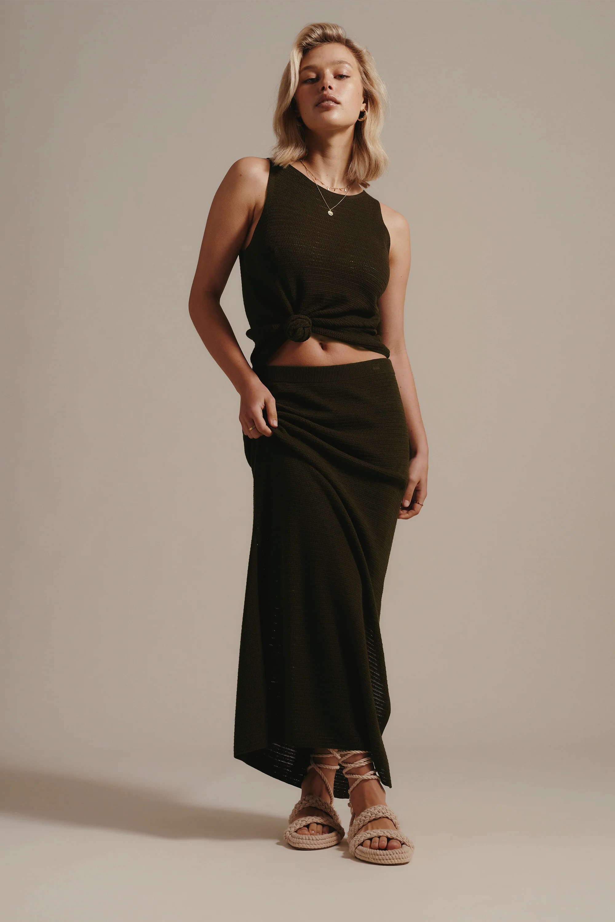 Saylor Knitted Maxi Skirt - Image 3