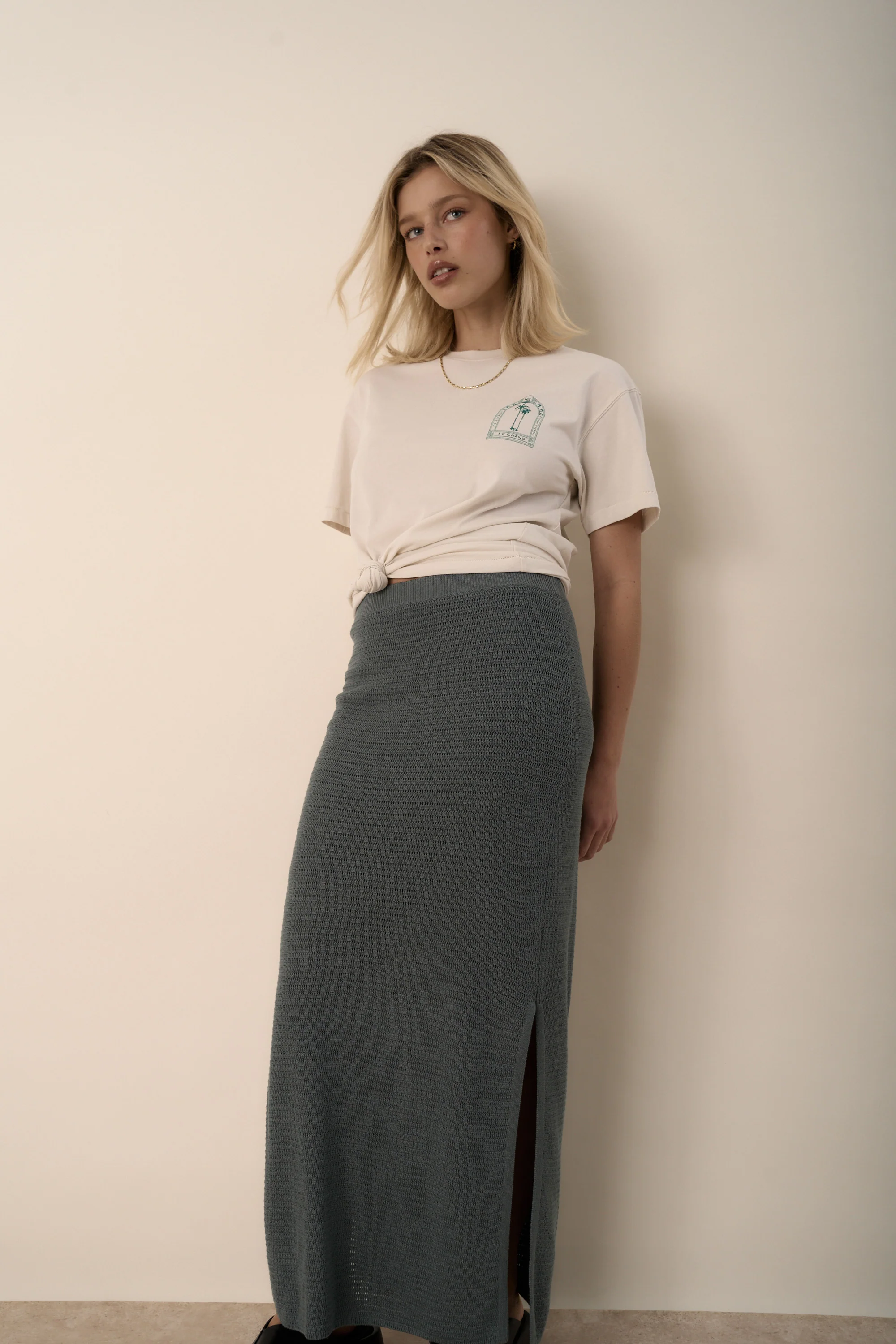 Saylor Knitted Maxi Skirt - Image 2