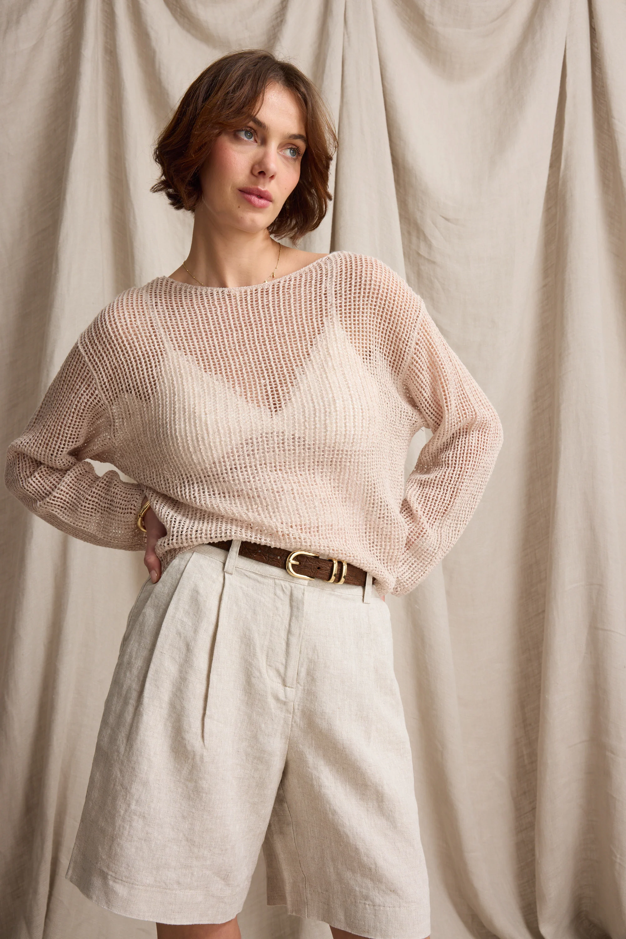 Sienna Long Linen Short - Image 5