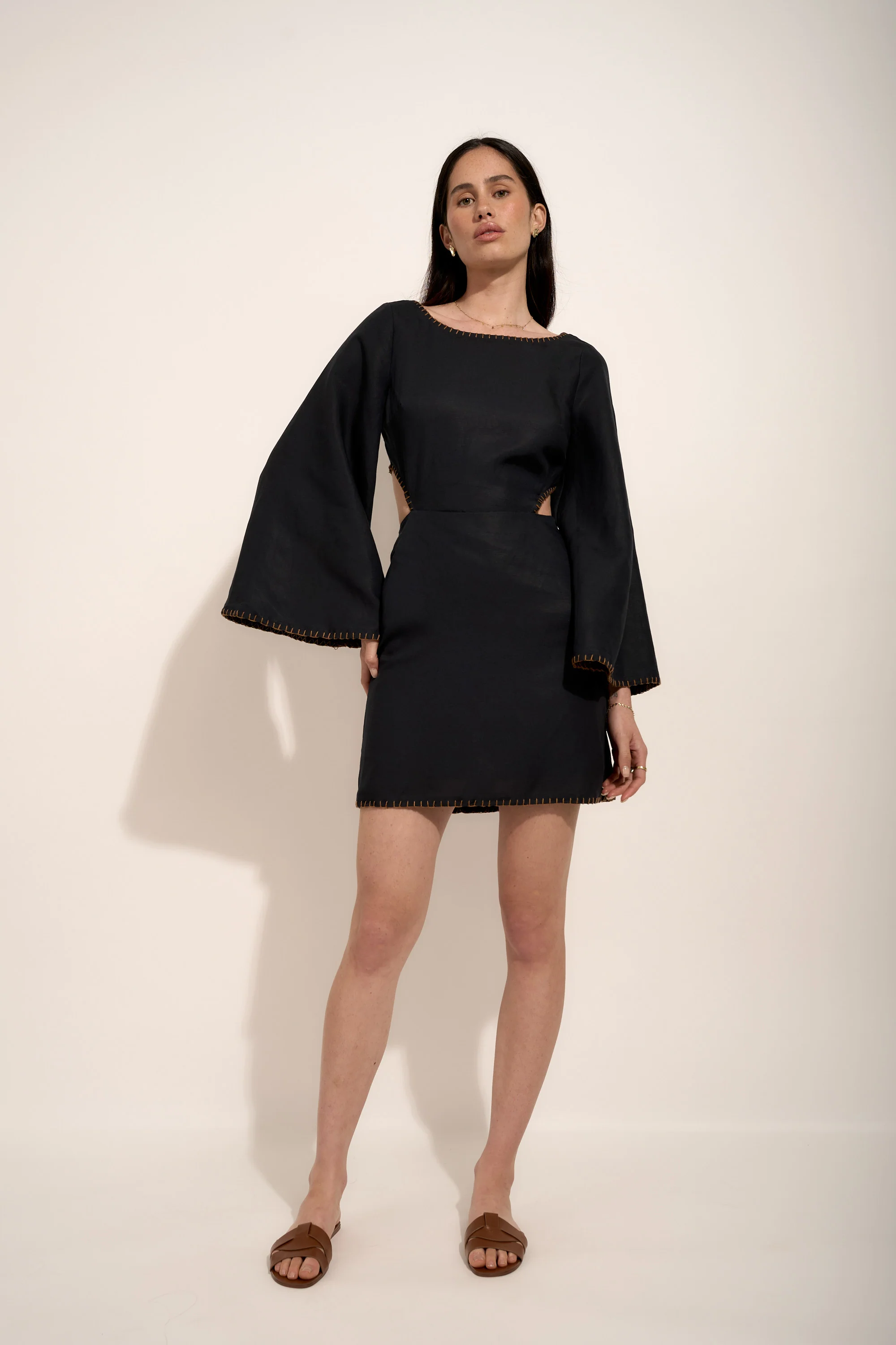Sienna Stitch Detail Dress - Image 3