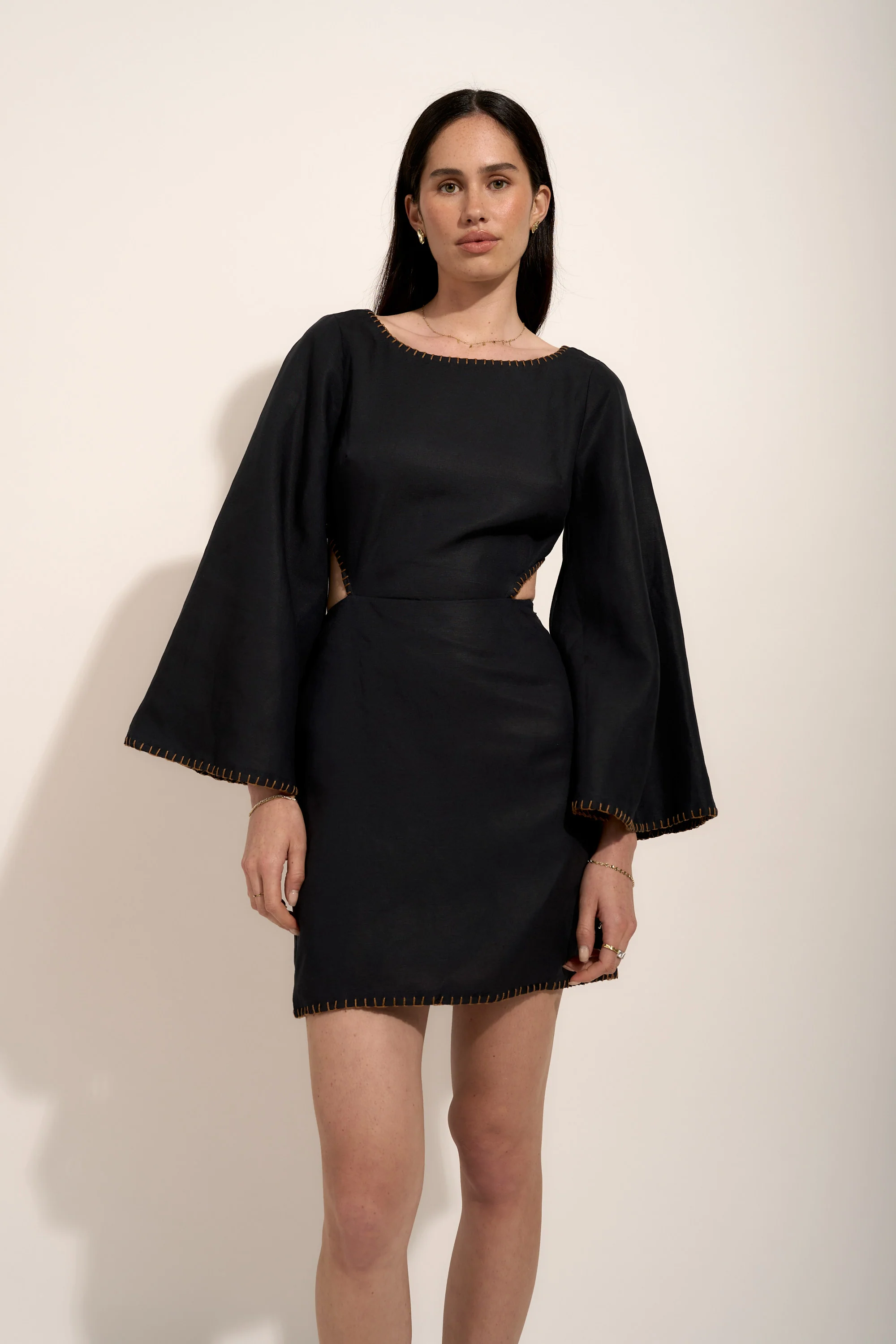 Sienna Stitch Detail Dress - Image 4
