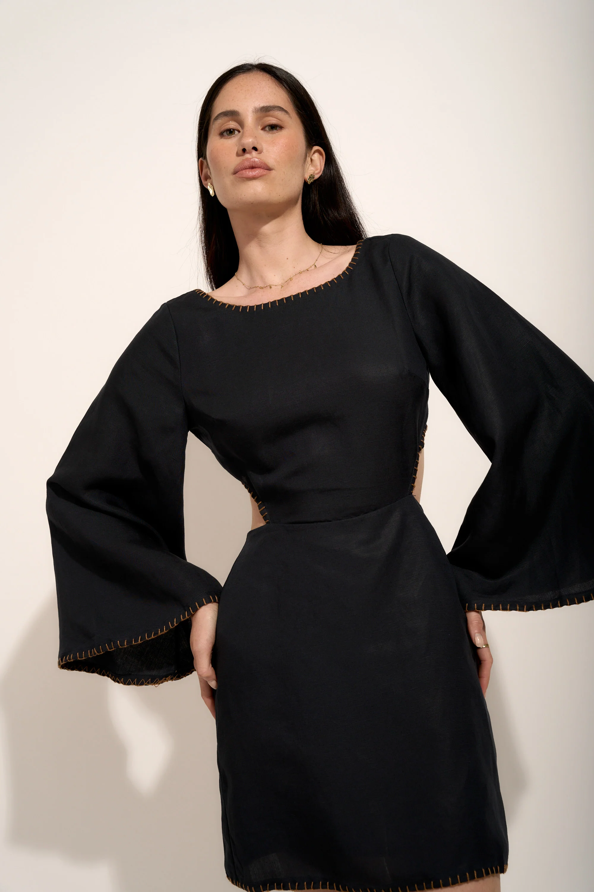 Sienna Stitch Detail Dress - Image 6