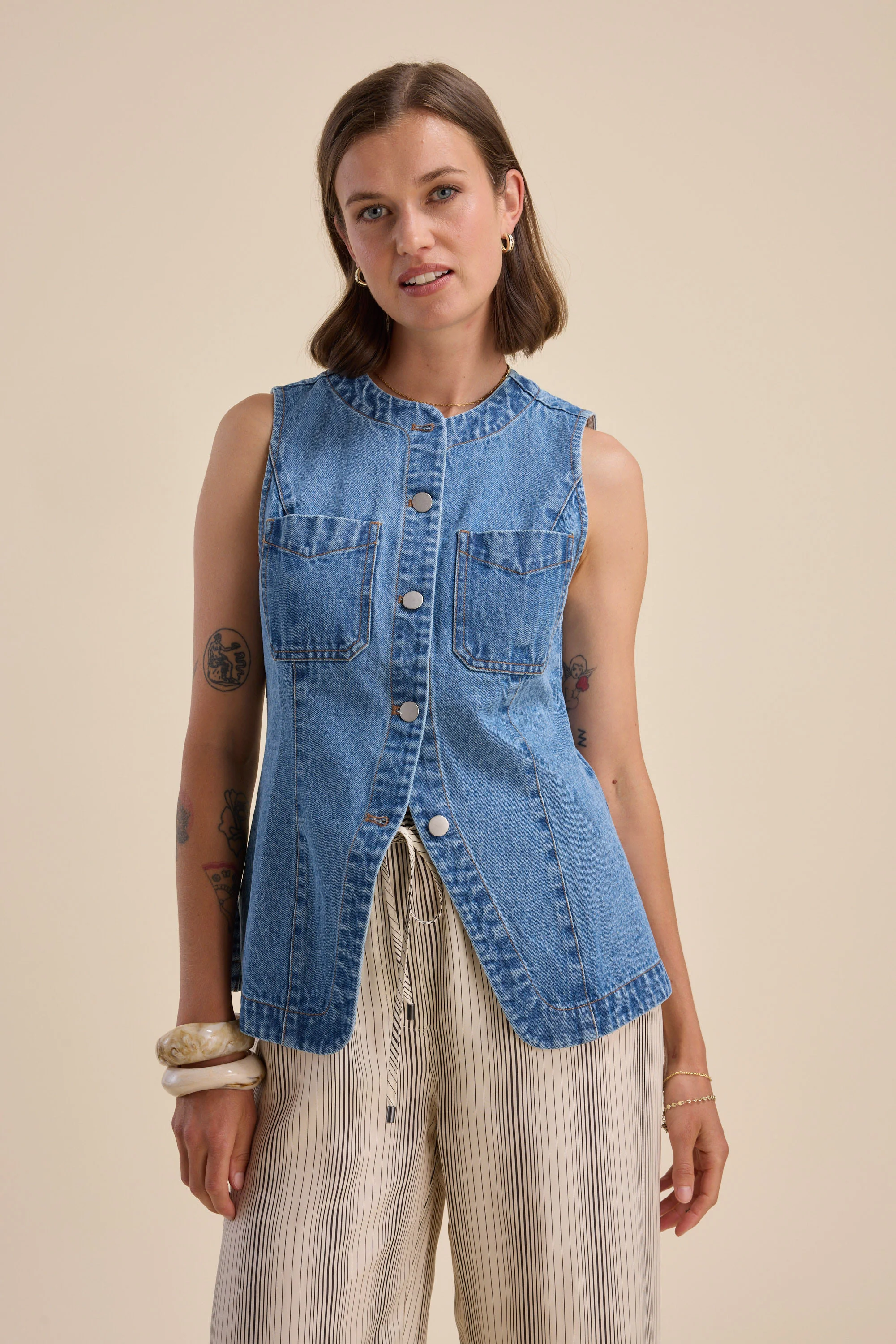 Skylar Denim Vest - Image 2