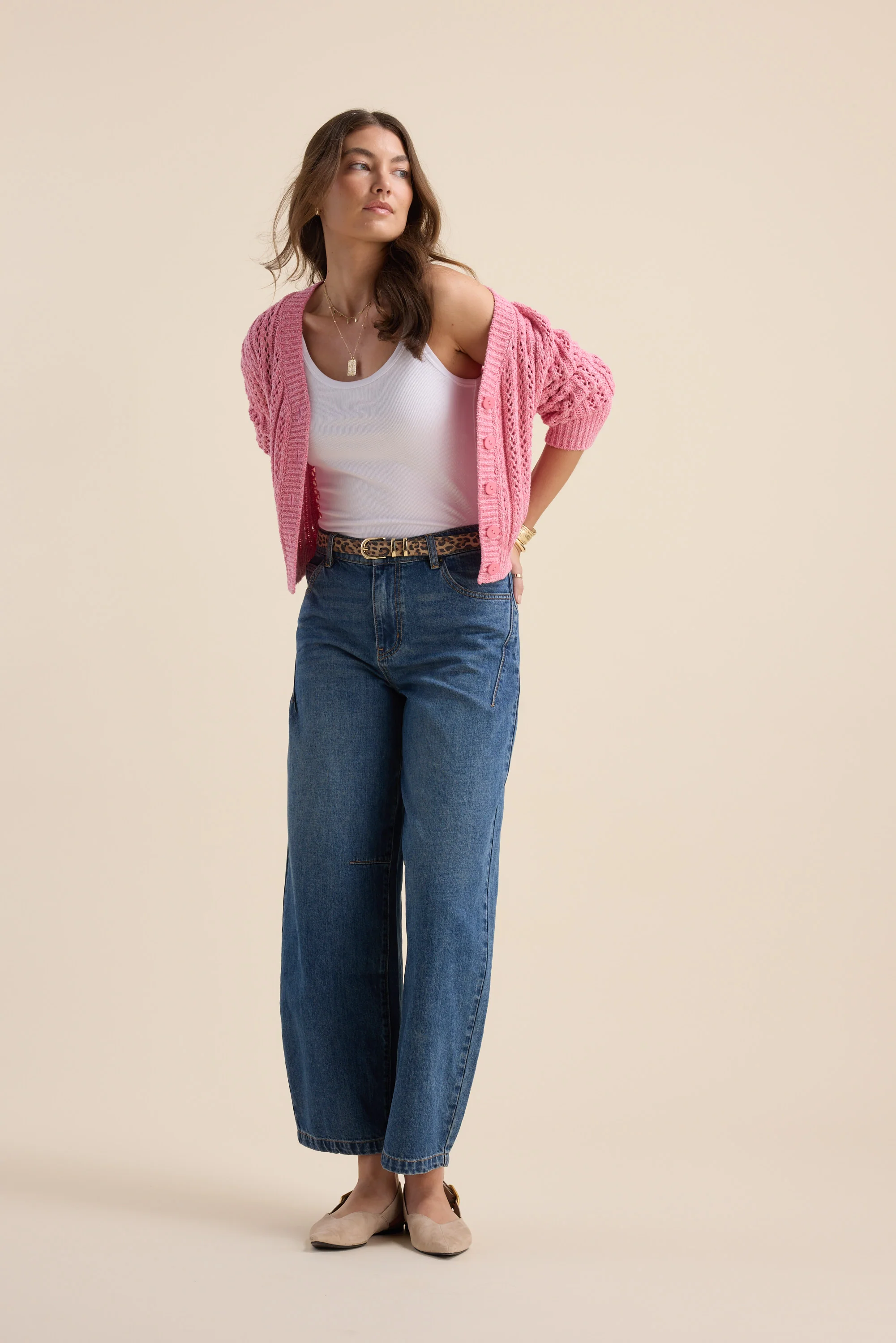 Sofia Popcorn Knit Cardigan - Image 3