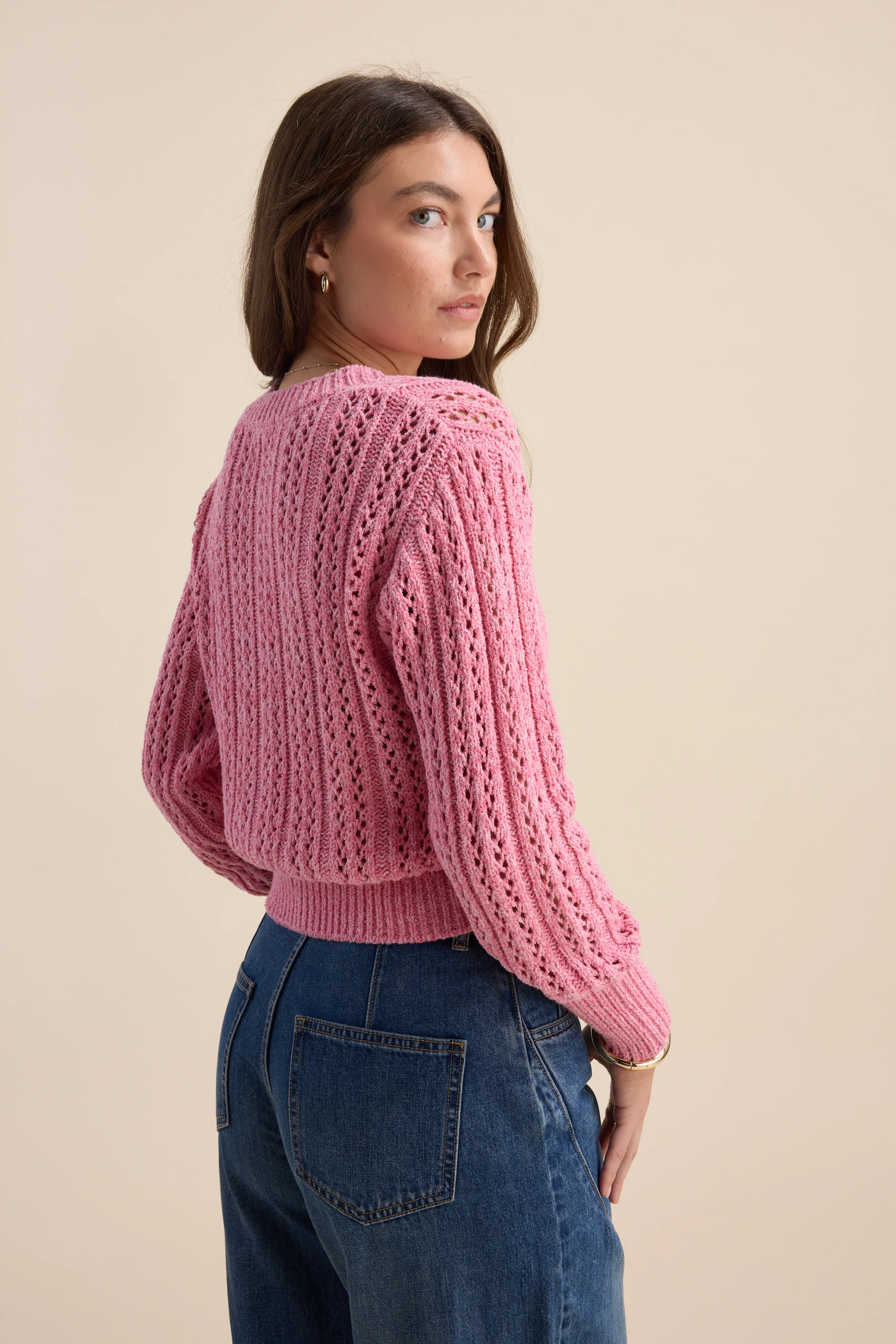 Sofia Popcorn Knit Cardigan - Image 6