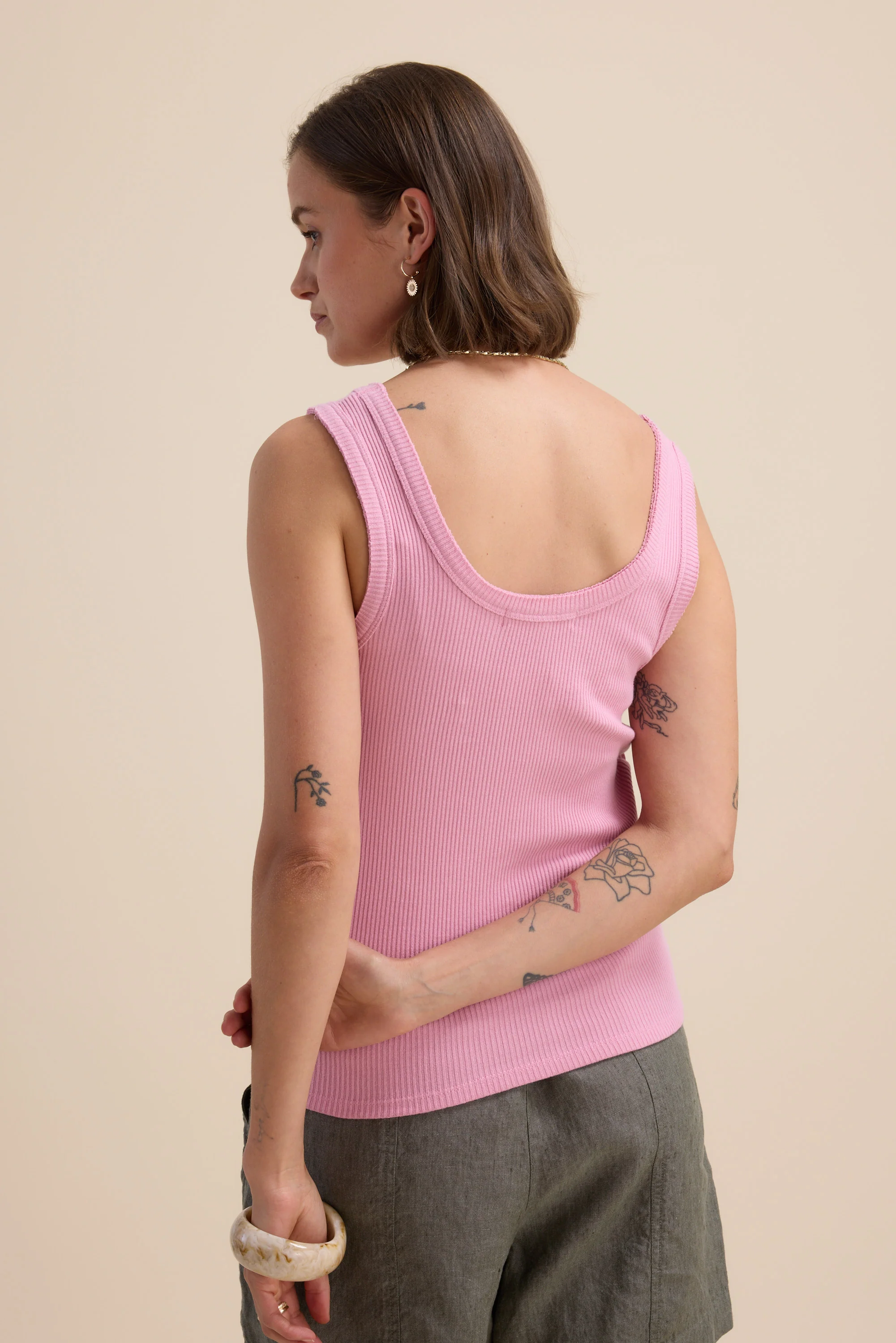 Sophie Organic Cotton Ribbed Tank - Image 4