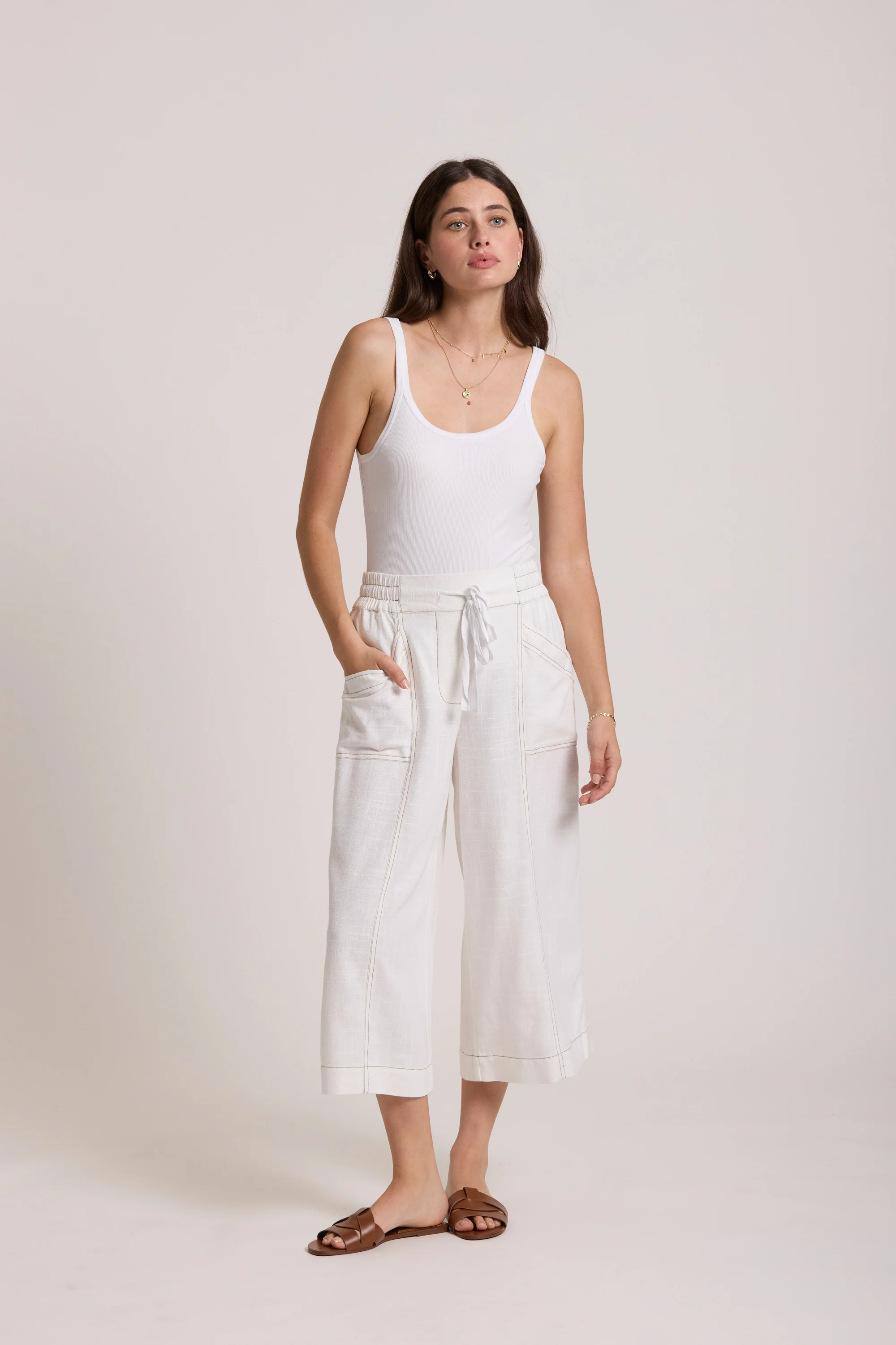 Sunrise Linen Crop Pant - Image 2