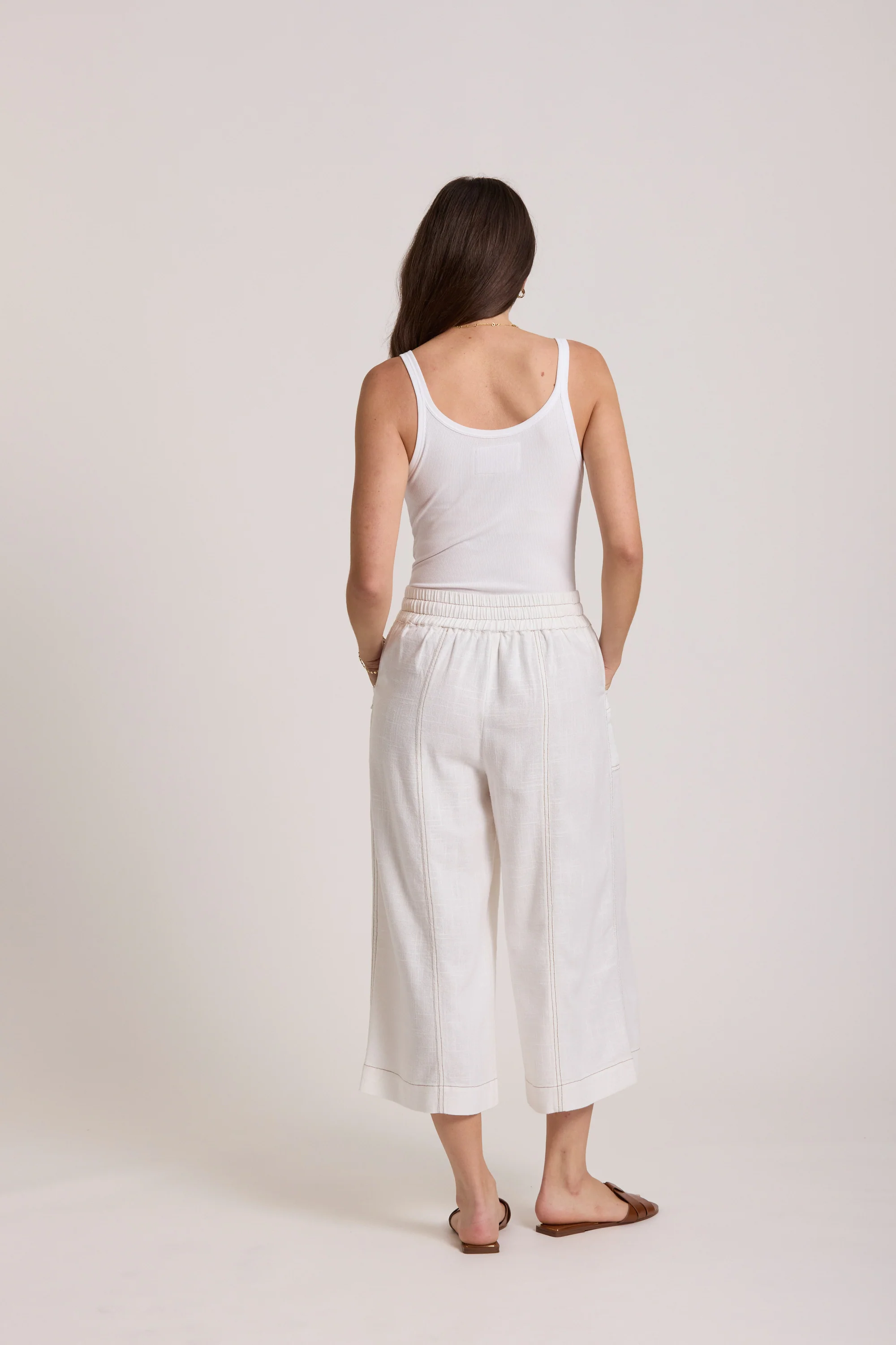 Sunrise Linen Crop Pant - Image 5