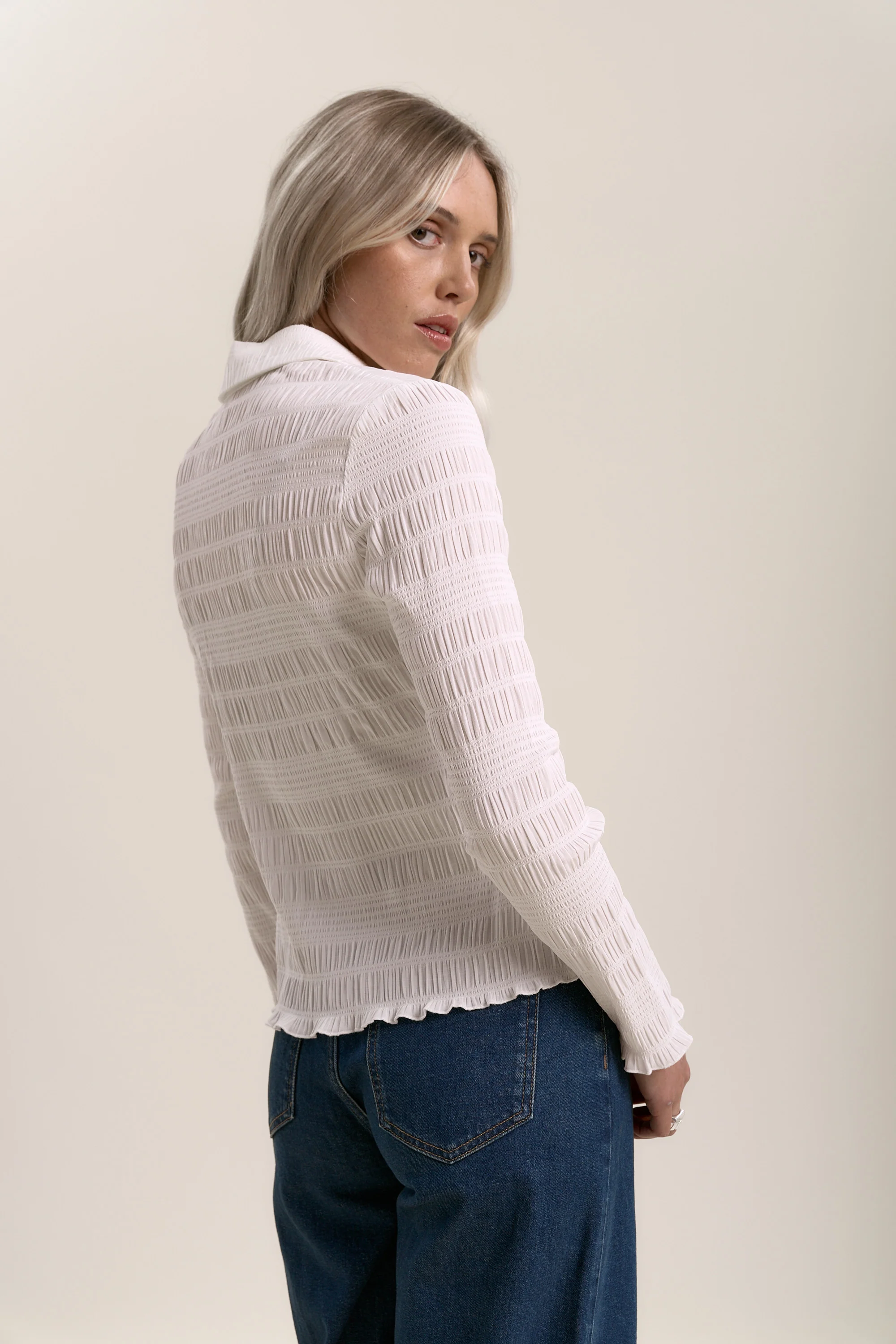 Tahlia Shirred Detail Shirt - Image 5