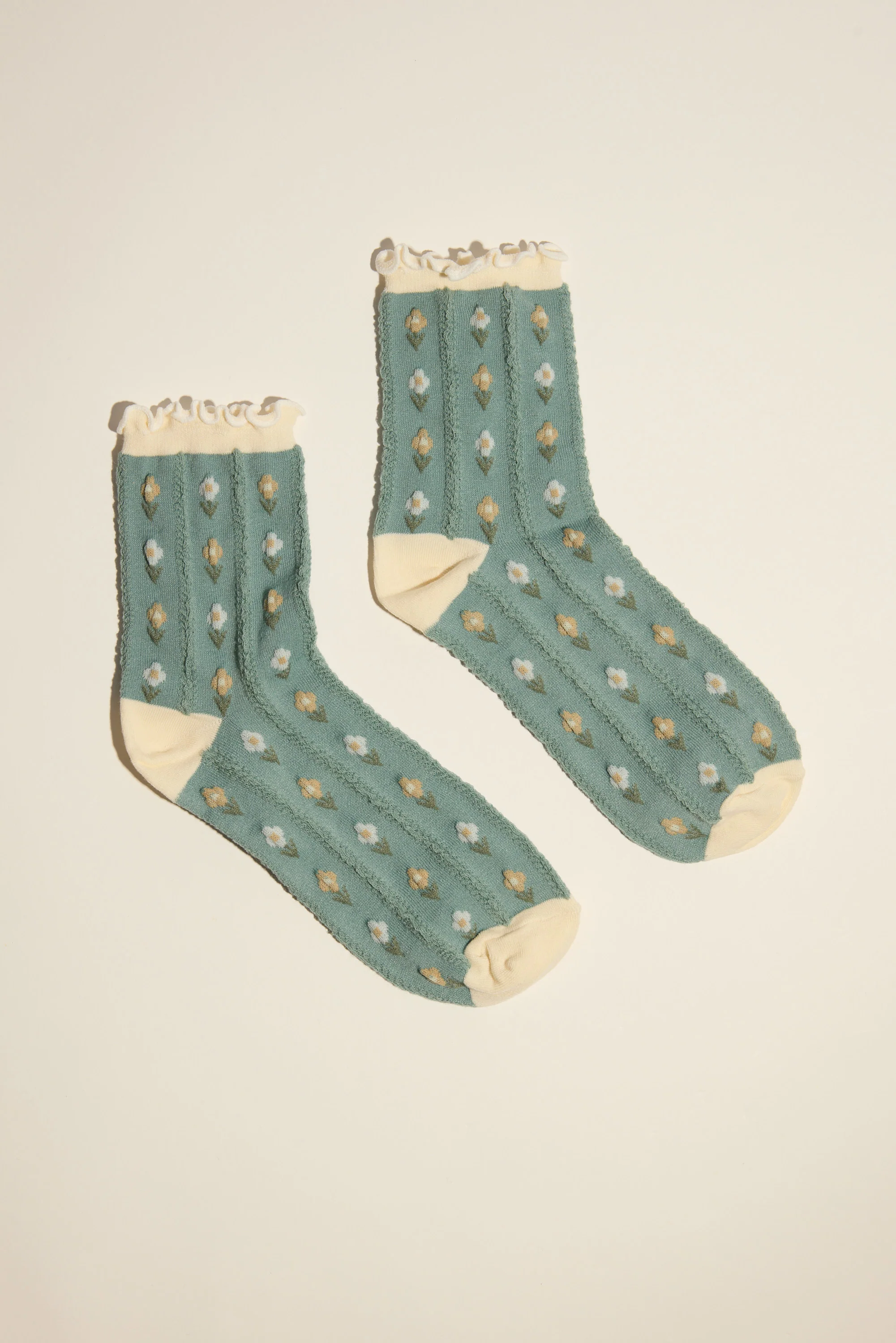 Tessa Linear Floral Socks - Image 2