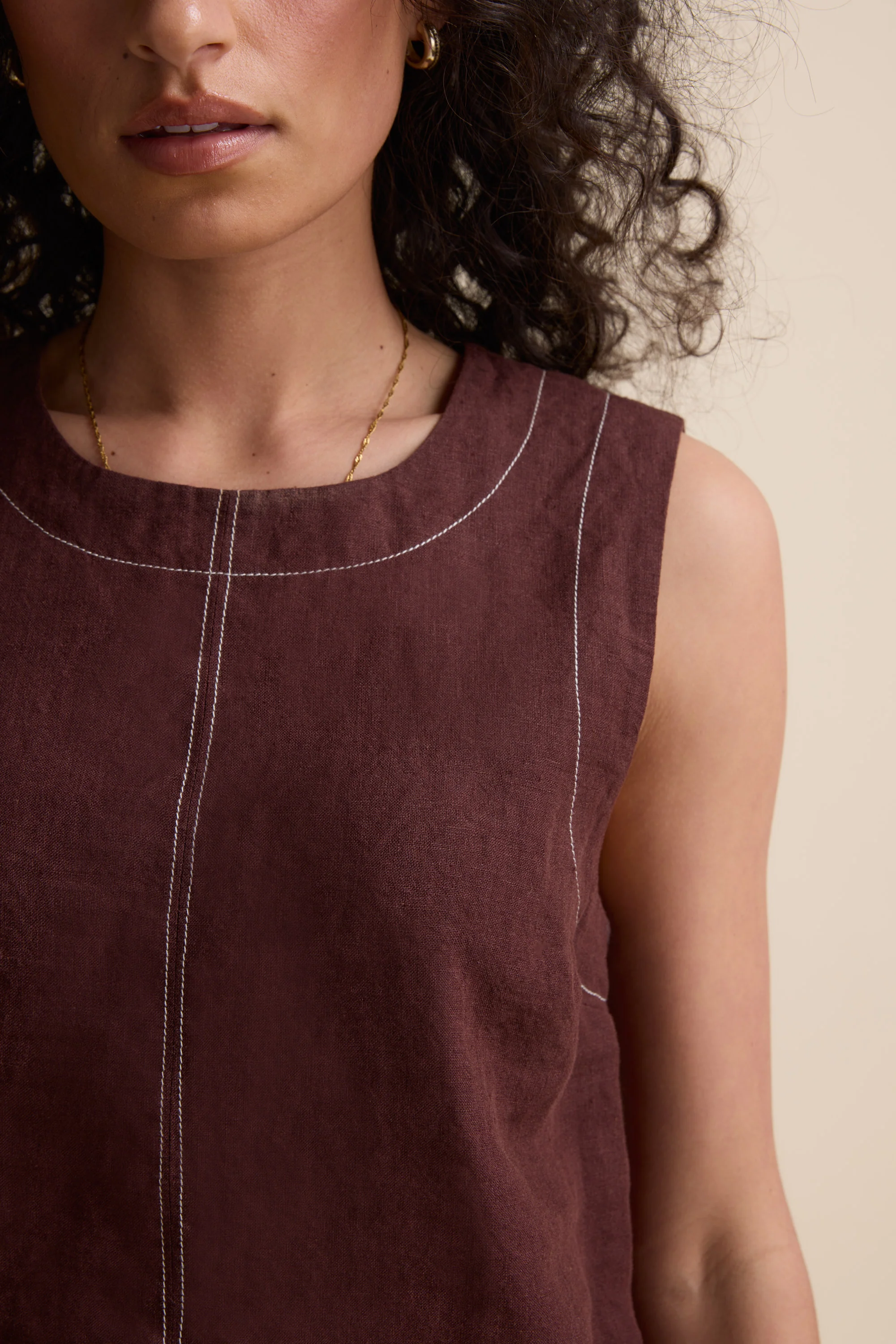 The Contrast Stitch Shell Top - Image 3
