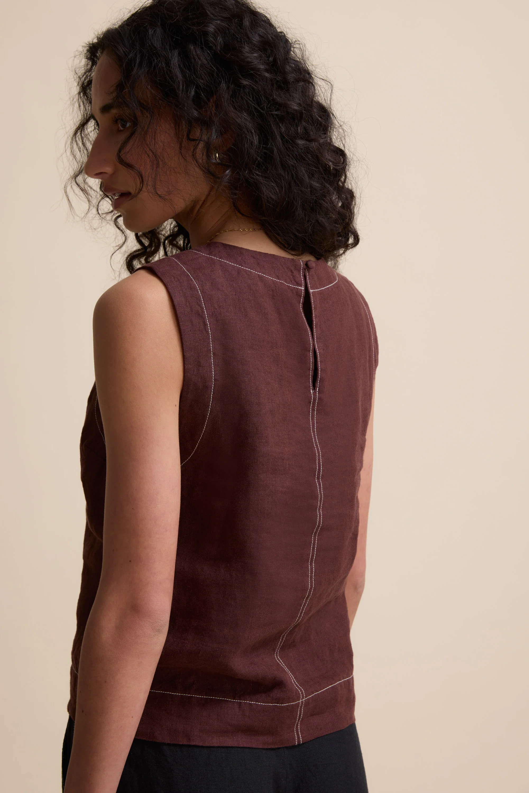 The Contrast Stitch Shell Top - Image 6