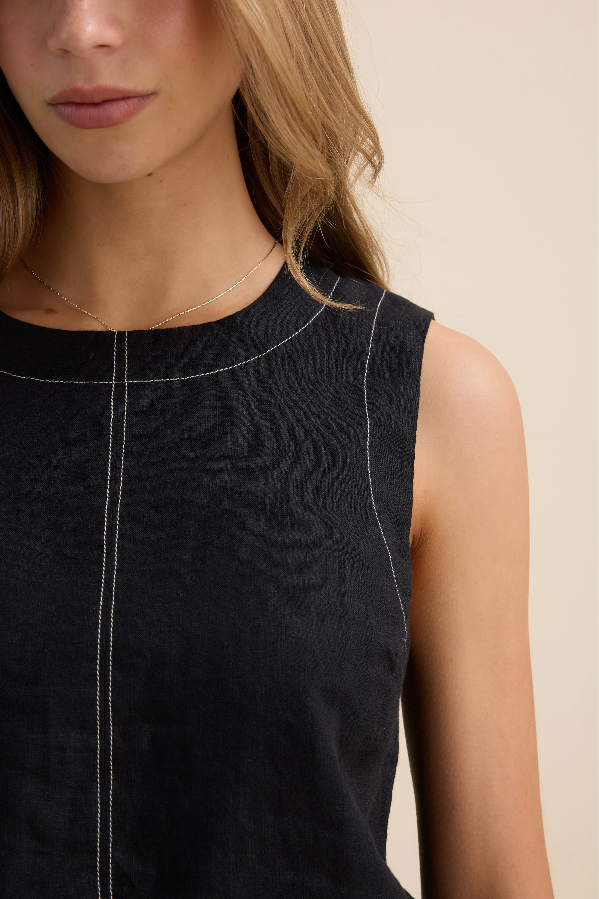 The Contrast Stitch Shell Top - Image 3