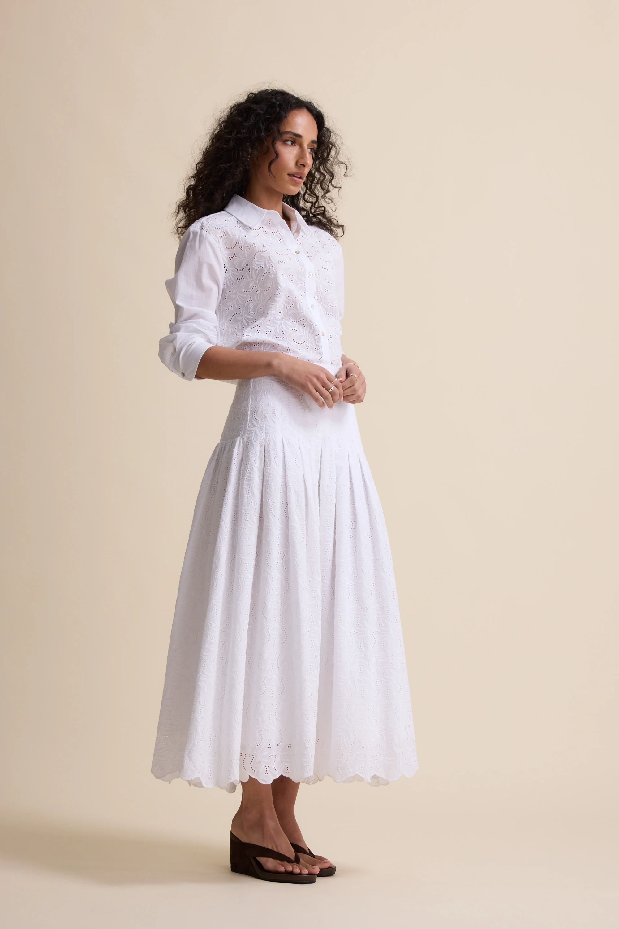 The Drop Waist Broderie Skirt - Image 4