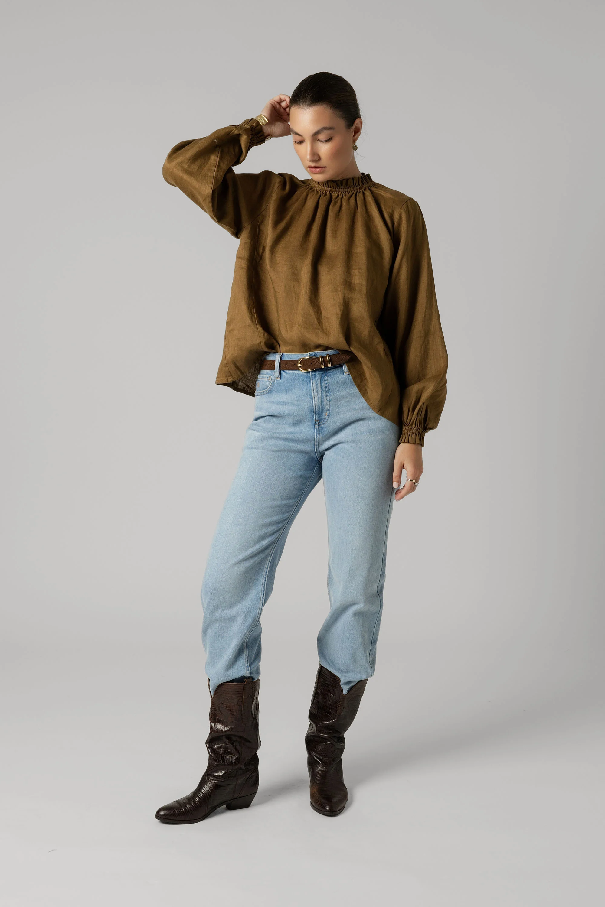 The Frill Detail Long Sleeve Blouse - Image 3