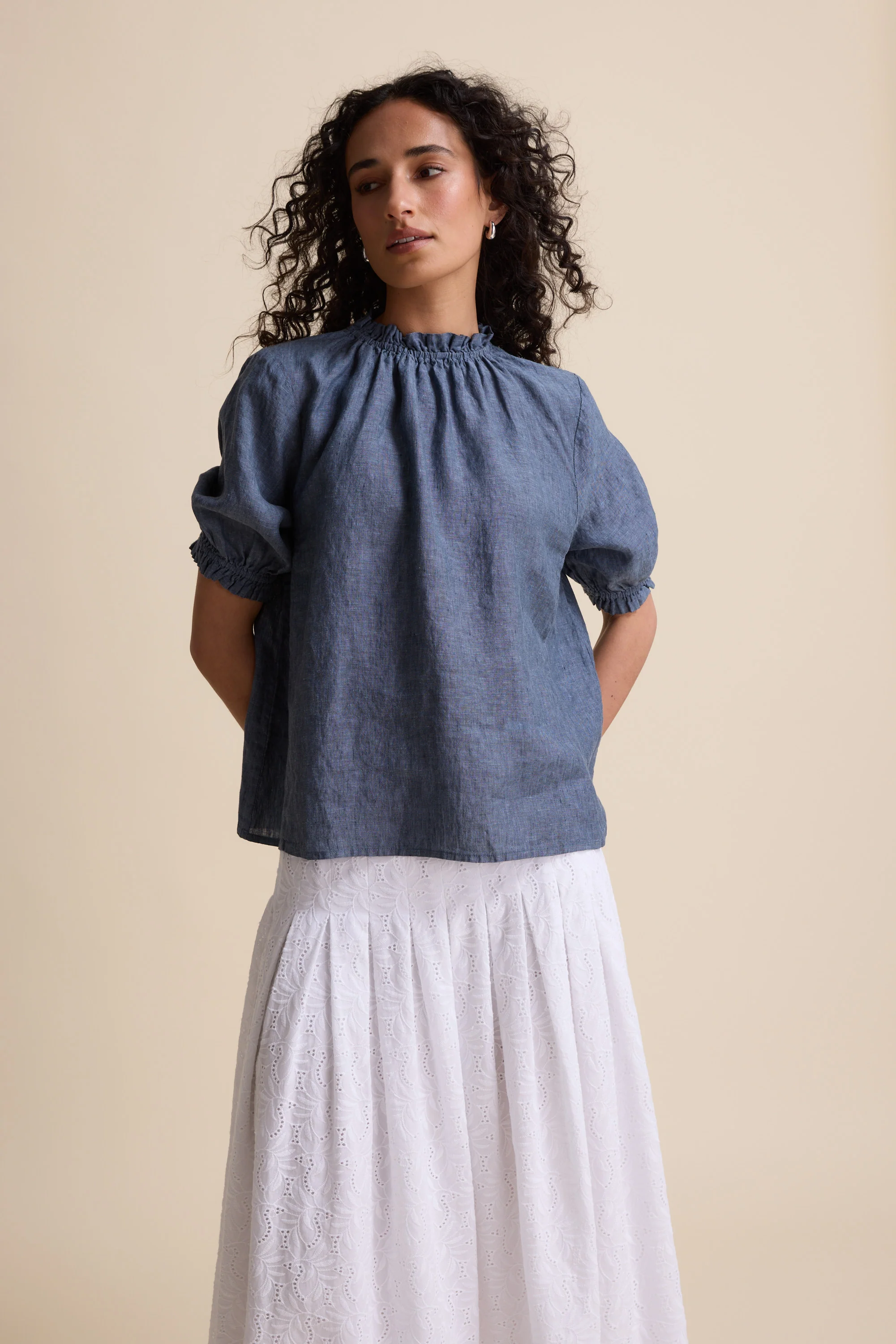 The Frill Detail Short Sleeve Blouse - Image 3
