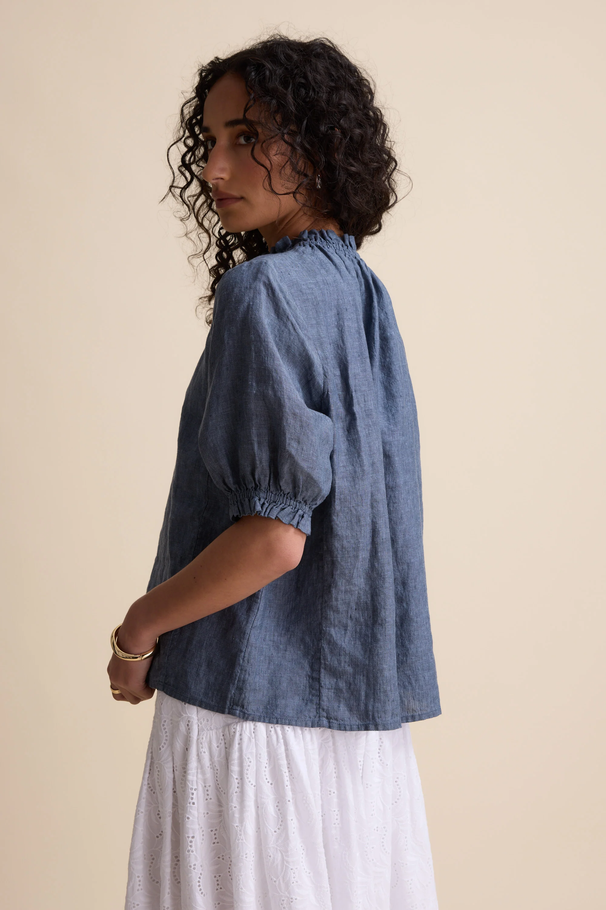 The Frill Detail Short Sleeve Blouse - Image 6